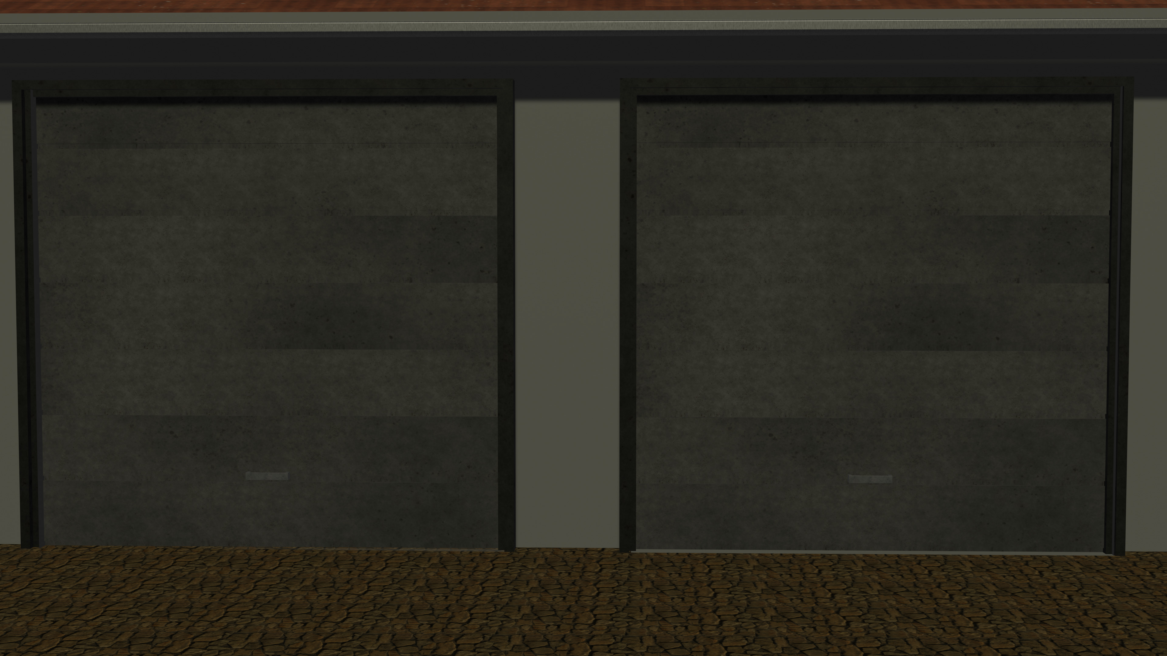 Simple garage Free low-poly 3D model_3