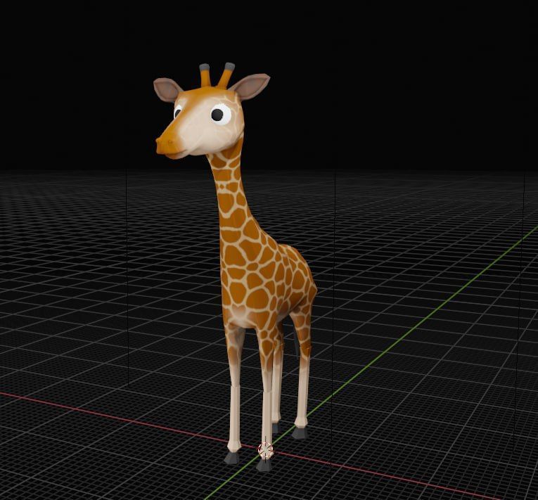 giraffe model Low-poly 3D model_2