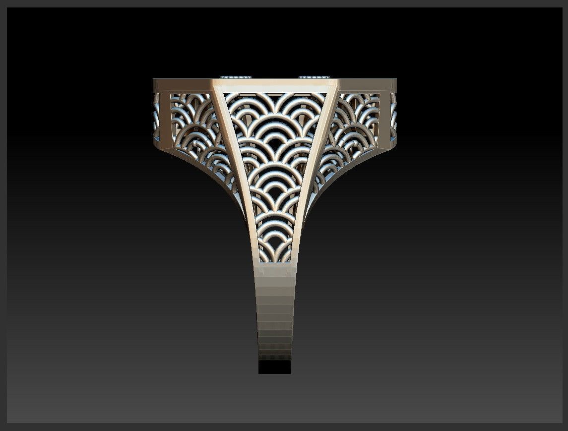 Quranic verses ring 3D print model_7