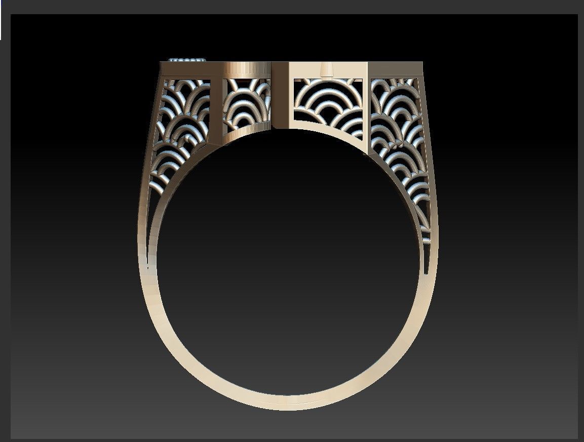 Quranic verses ring 3D print model_6