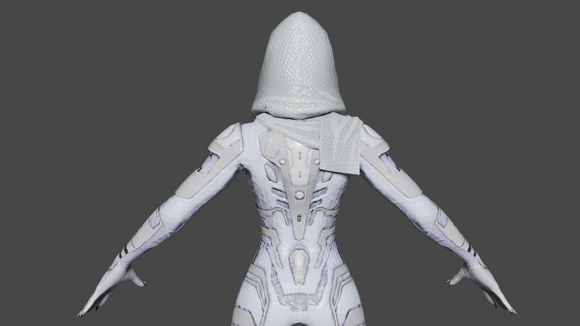 Ghost Low-poly 3D model_5