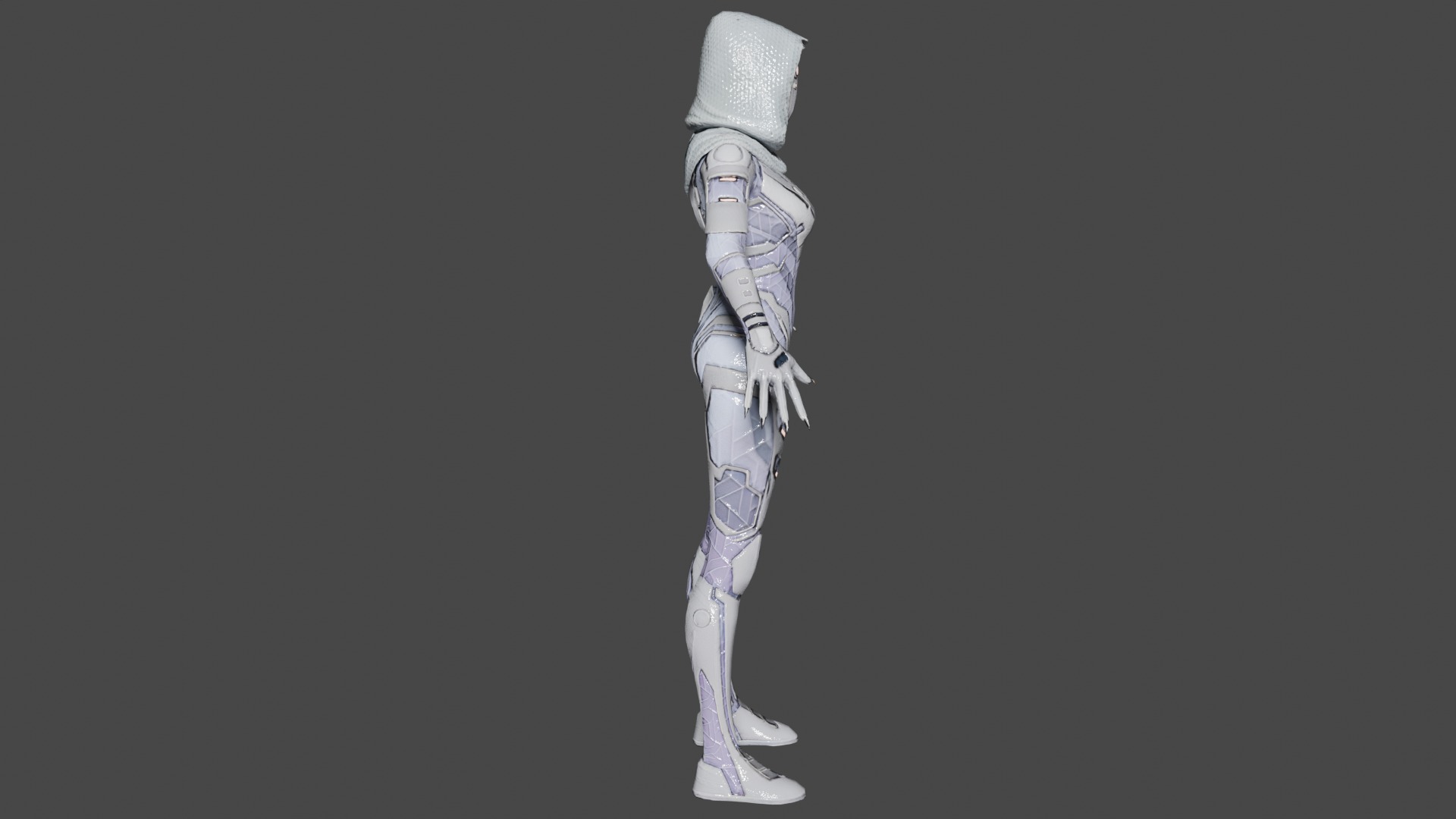 Ghost Low-poly 3D model_2