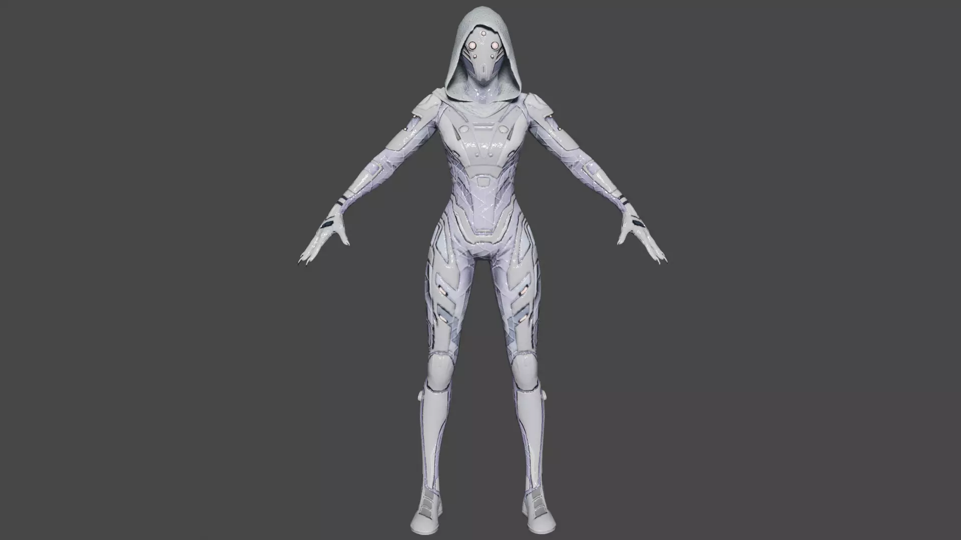 Ghost Low-poly 3D model_0