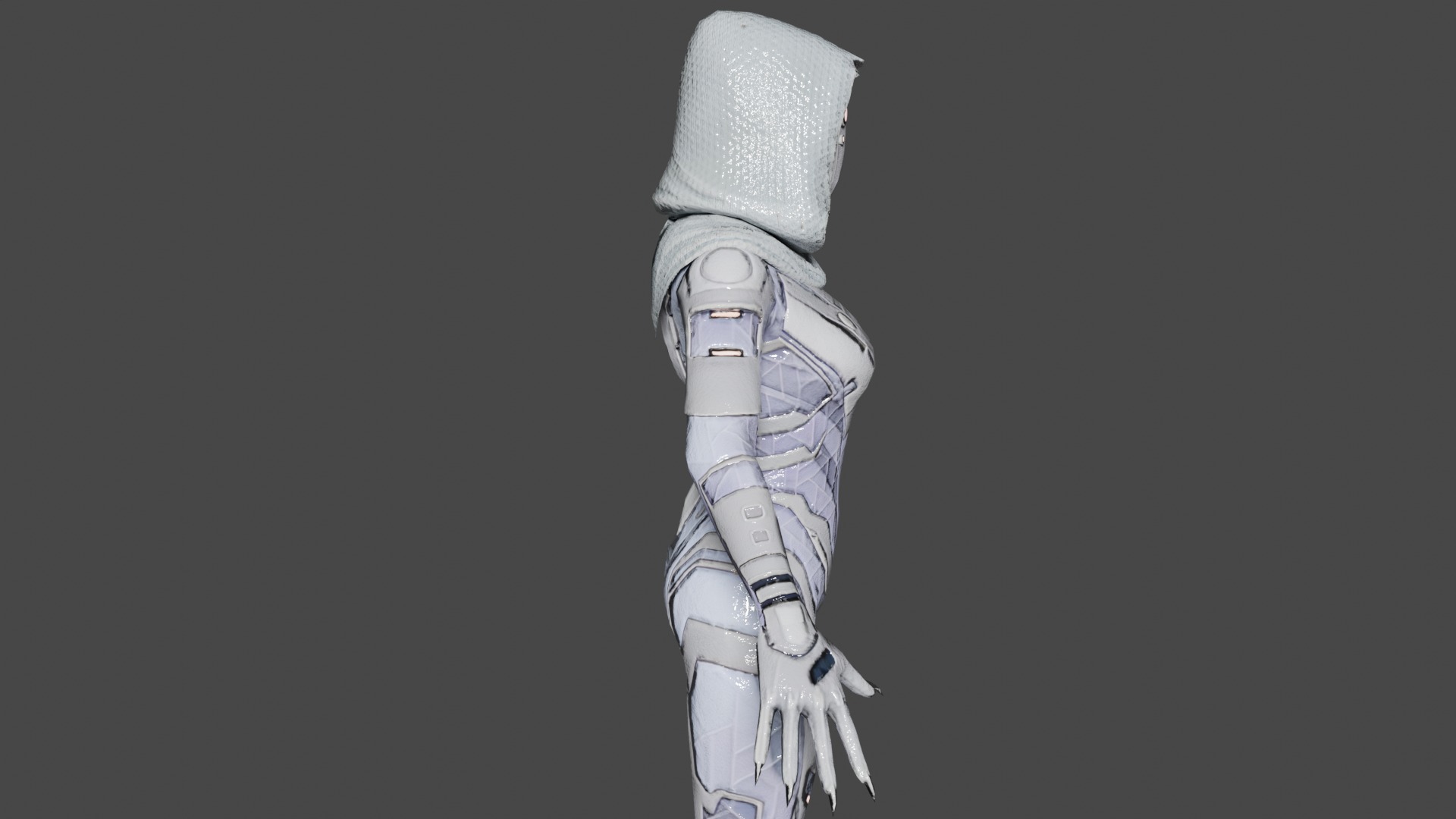 Ghost Low-poly 3D model_3