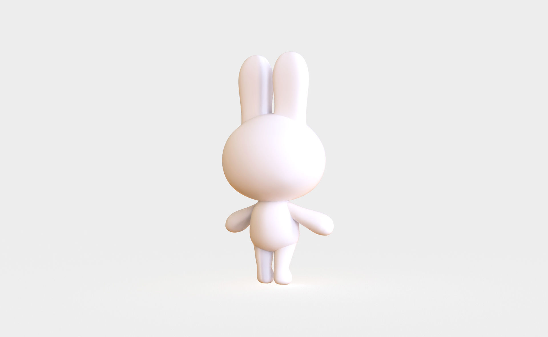 Little Bunny Animated Cute 3D Models For Games And Animations Low-poly 3D model_7