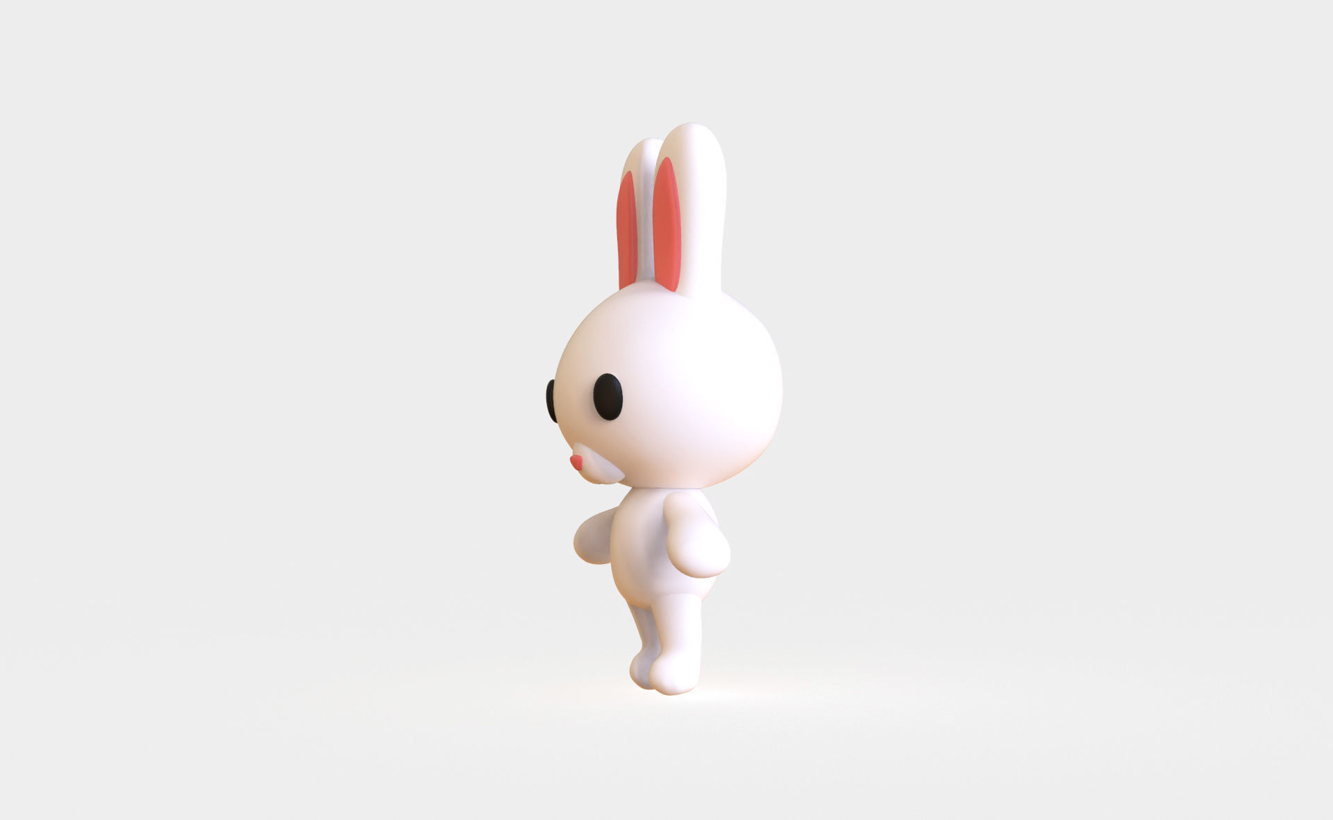Little Bunny Animated Cute 3D Models For Games And Animations Low-poly 3D model_5