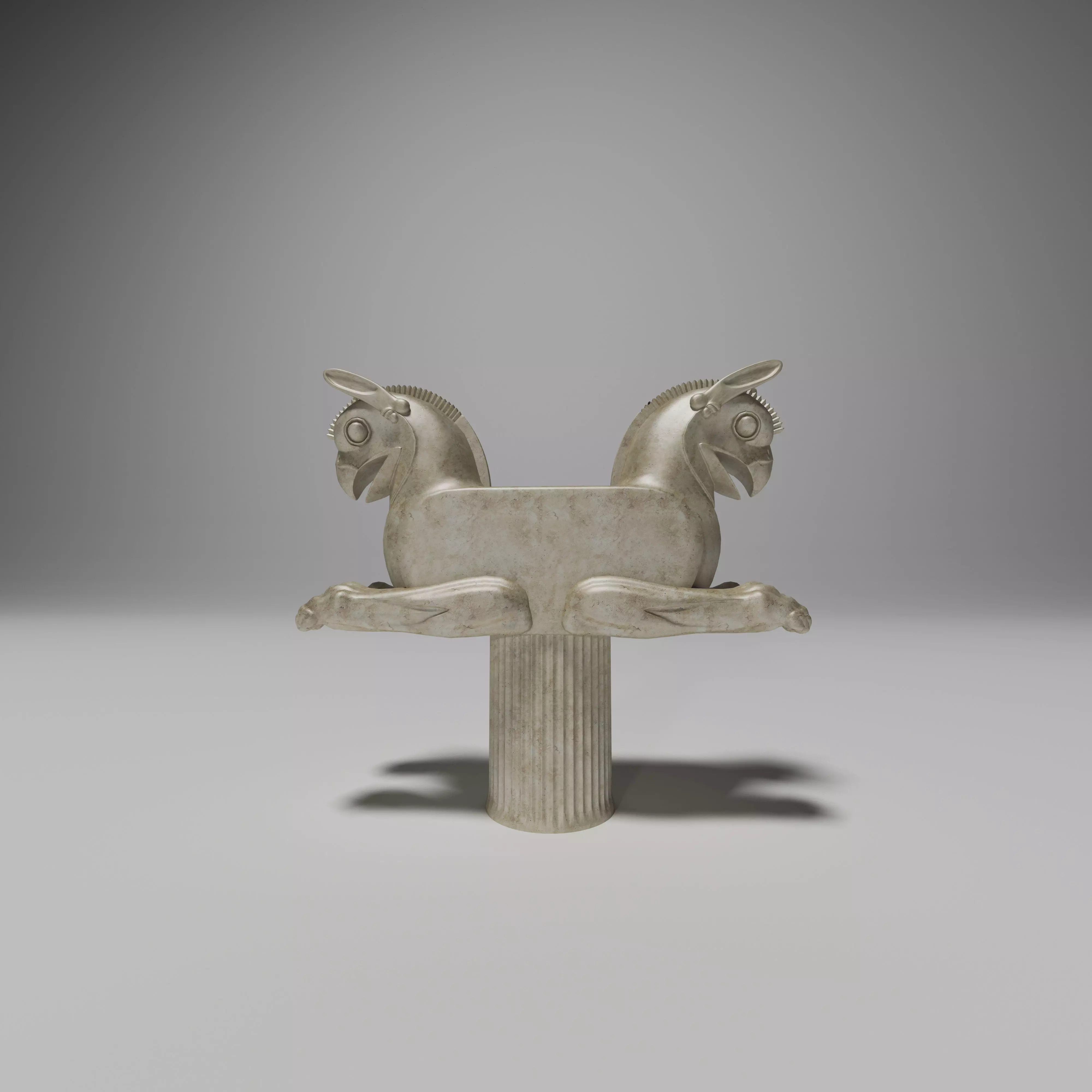 persian griffin homa Low-poly 3D model_0