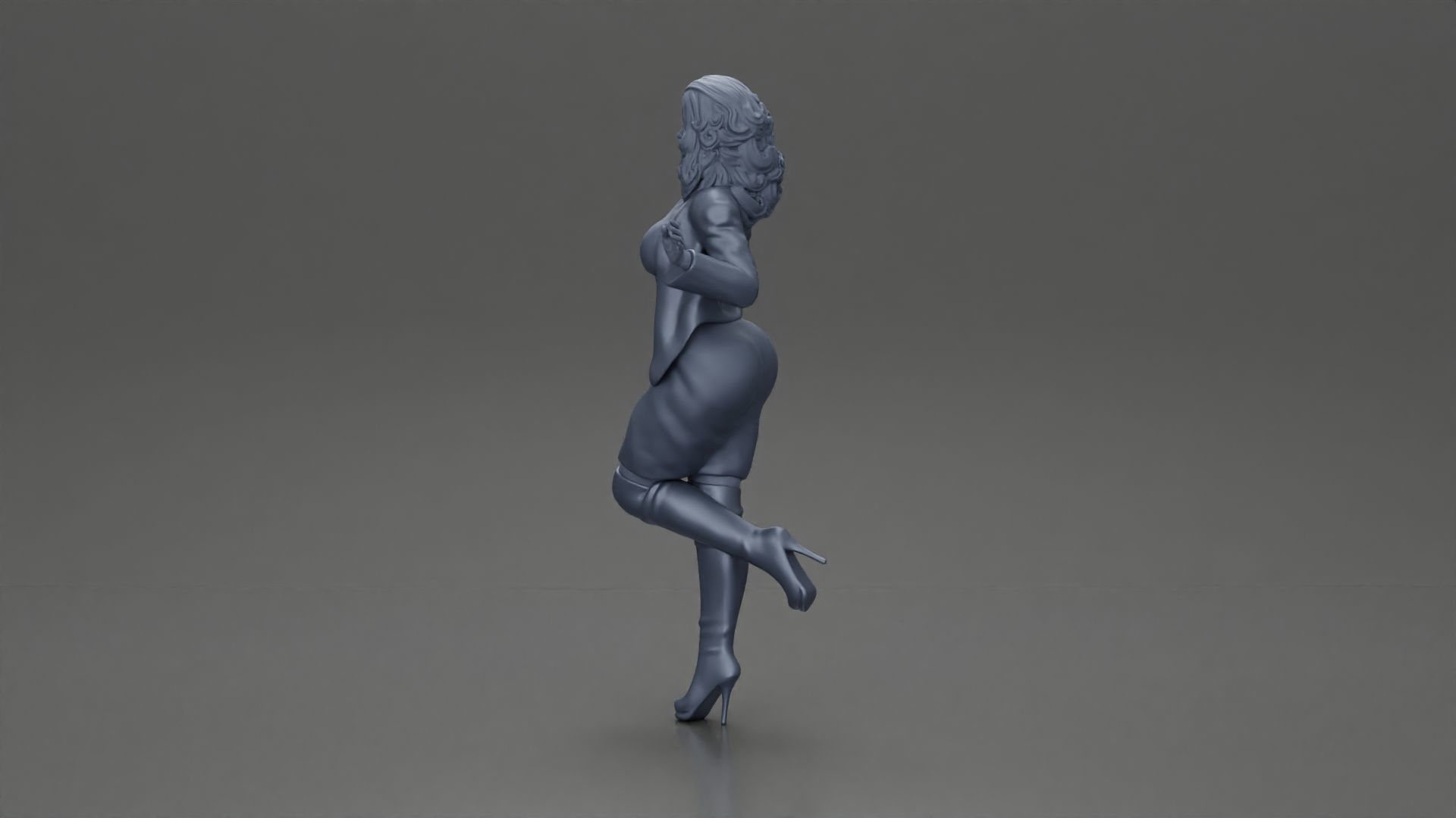 Fashion Forward Stylish Woman in Trendy Ensemble 3D print model_11