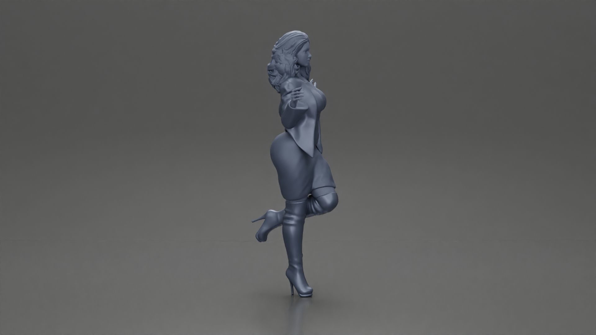 Fashion Forward Stylish Woman in Trendy Ensemble 3D print model_8