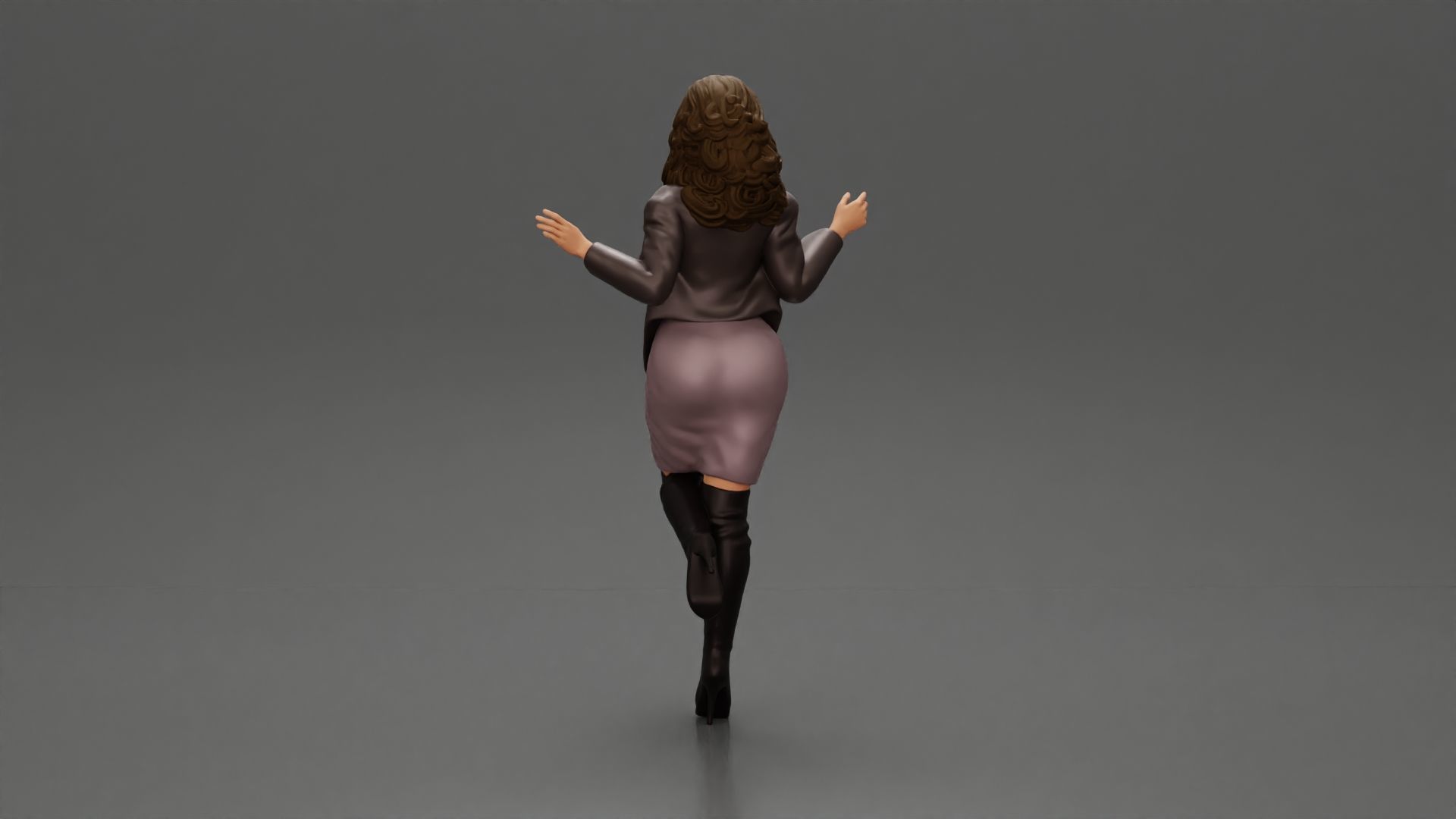 Fashion Forward Stylish Woman in Trendy Ensemble 3D print model_4