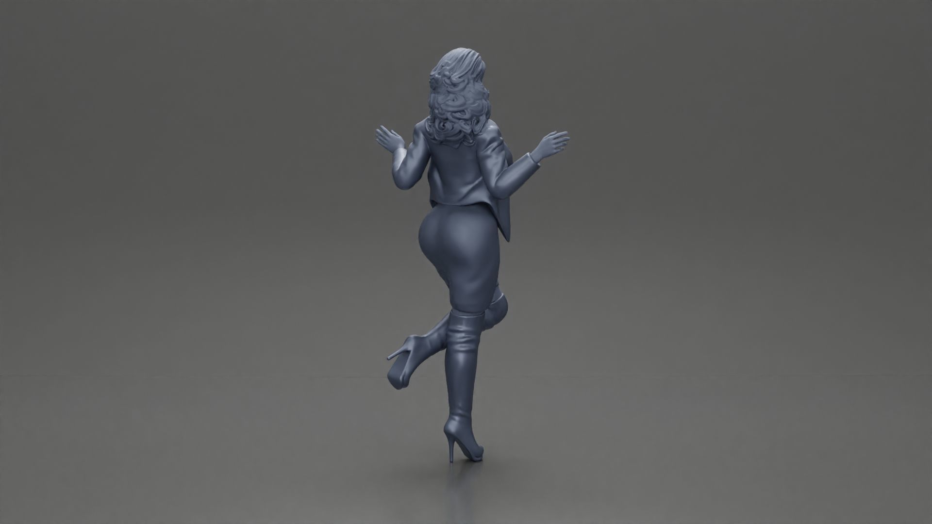 Fashion Forward Stylish Woman in Trendy Ensemble 3D print model_9
