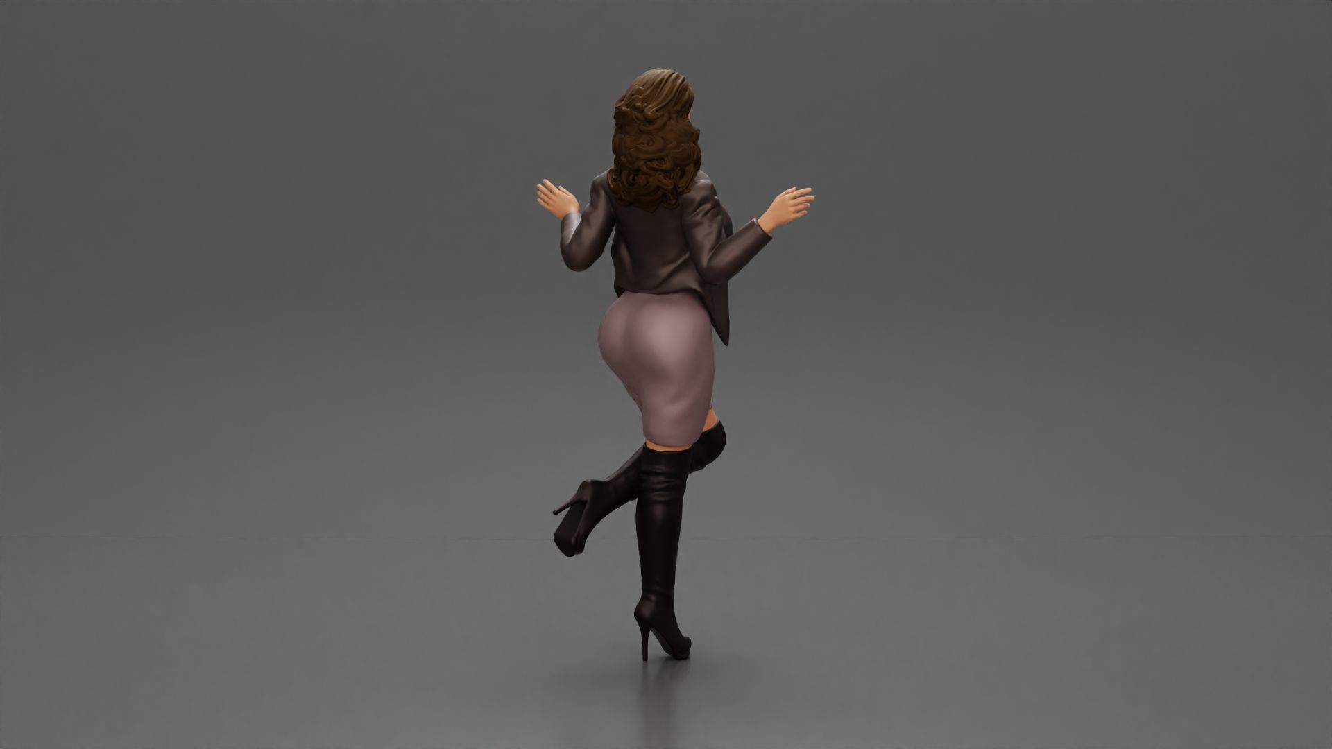 Fashion Forward Stylish Woman in Trendy Ensemble 3D print model_3