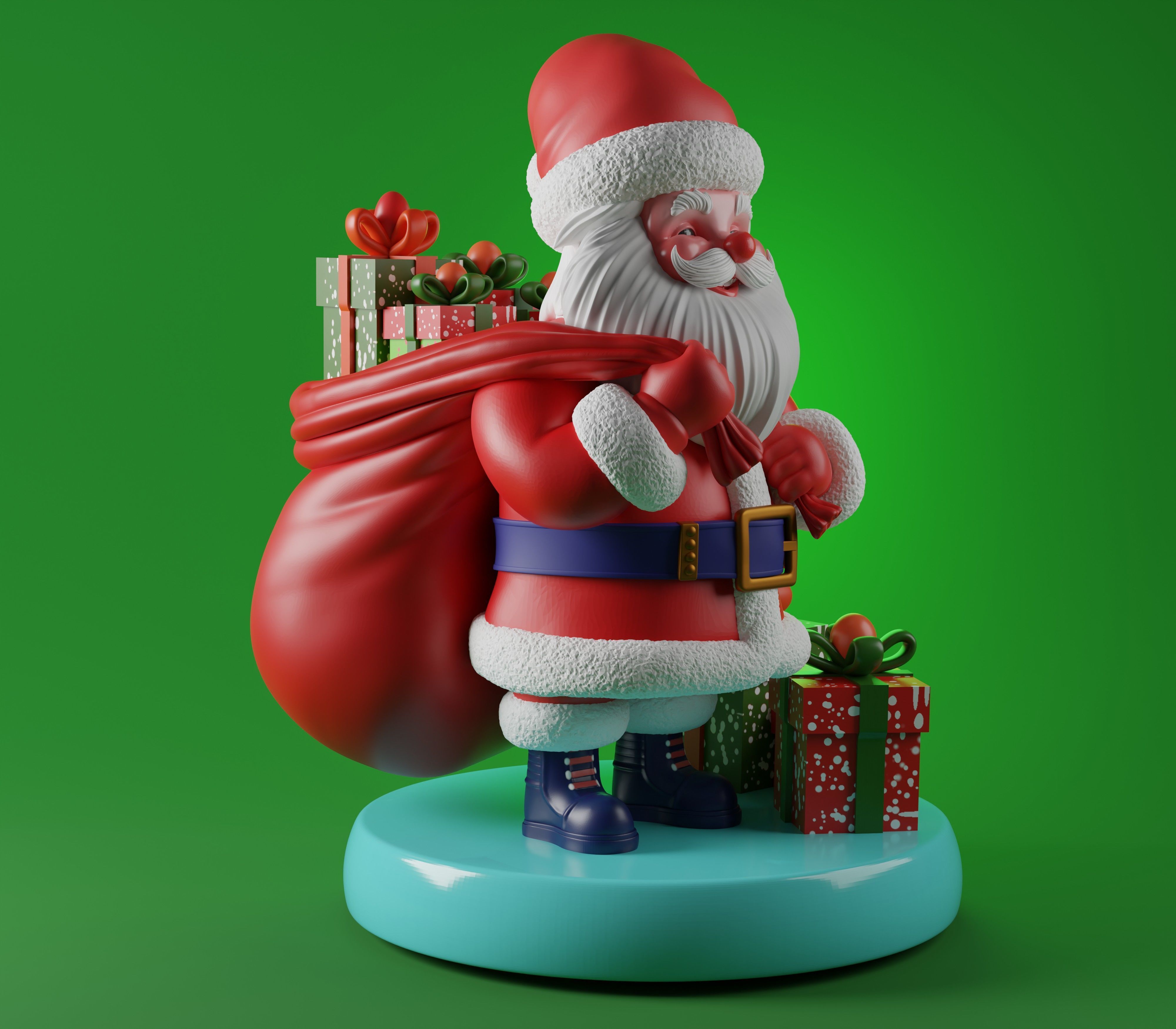 Santa Claus 3D Print Model STL 3D print model_3