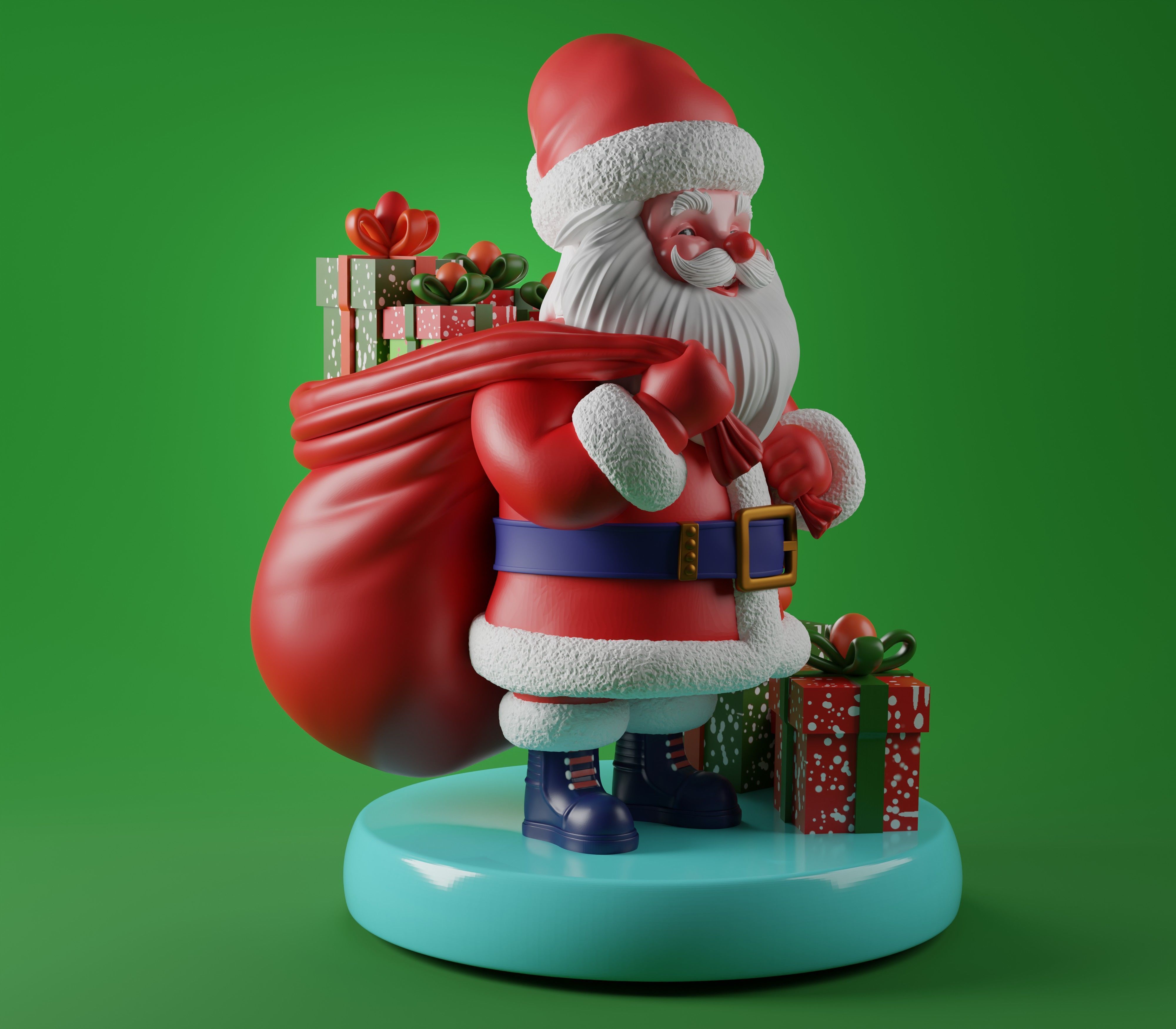 Santa Claus 3D Print Model STL 3D print model_4