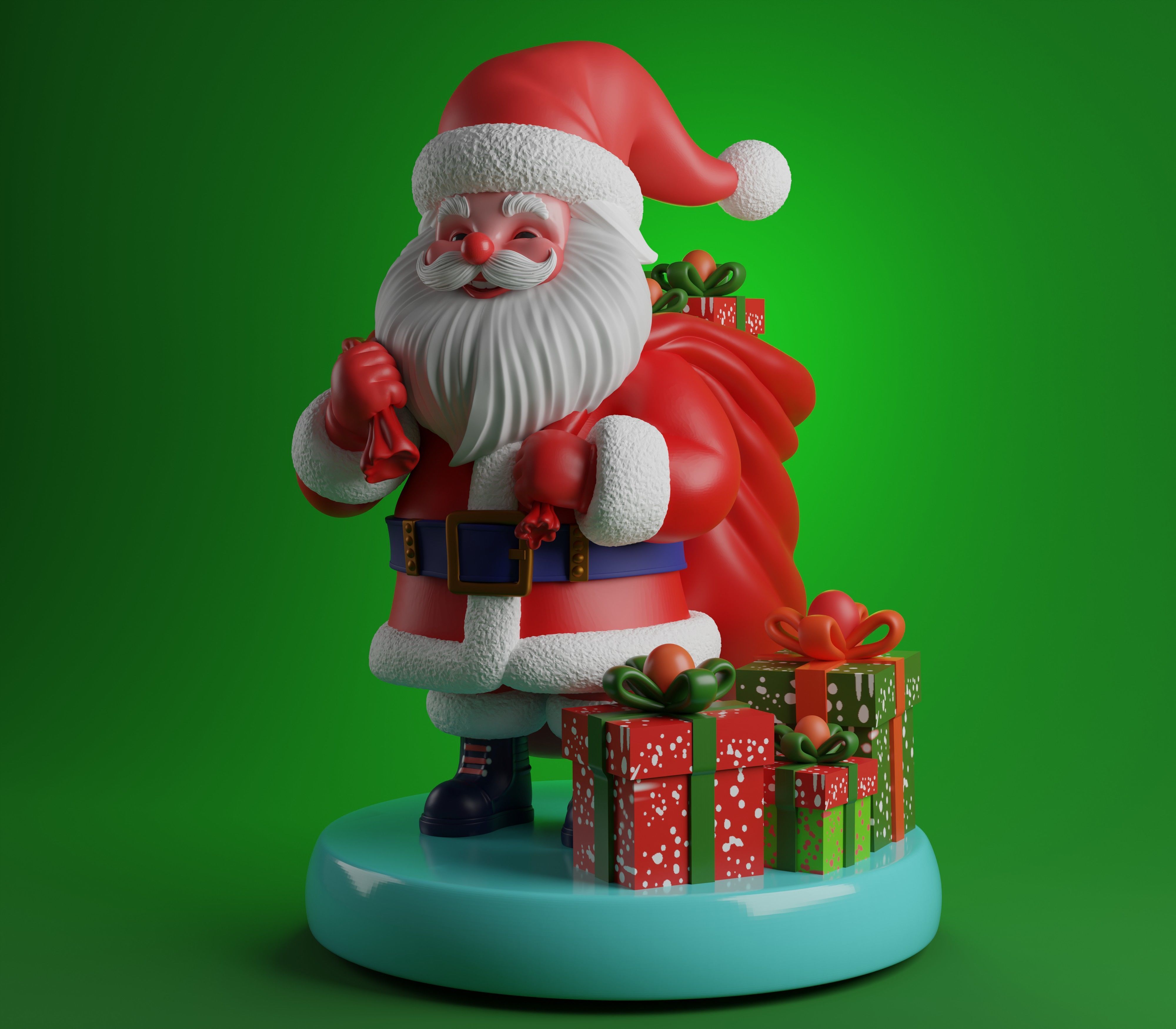 Santa Claus 3D Print Model STL 3D print model_2