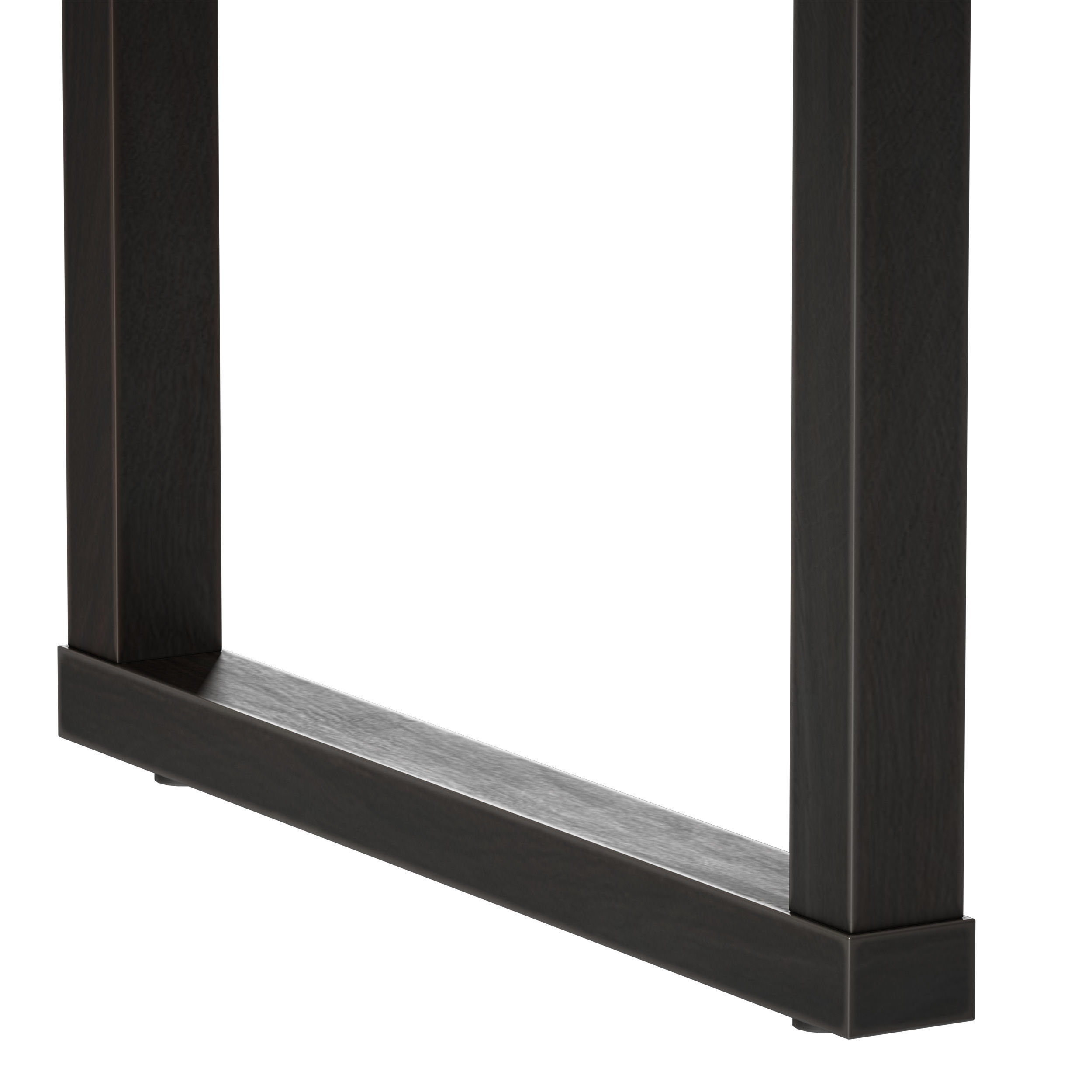 Wooden slatted bench made of light and dark wood 3D model_27