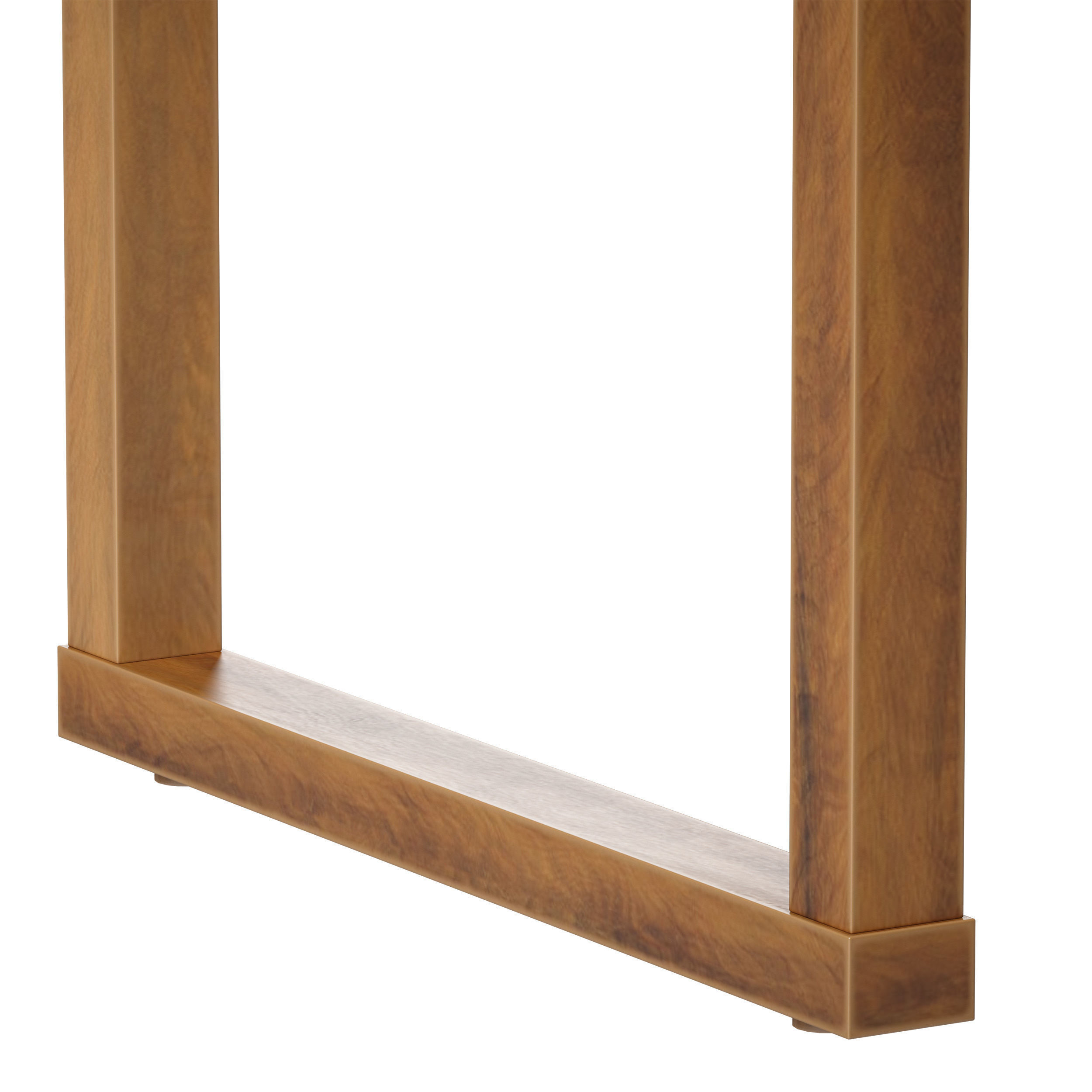 Wooden slatted bench made of light and dark wood 3D model_12