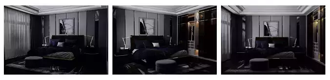 Indulge in Dark Luxury with This 3D Bedroom Model