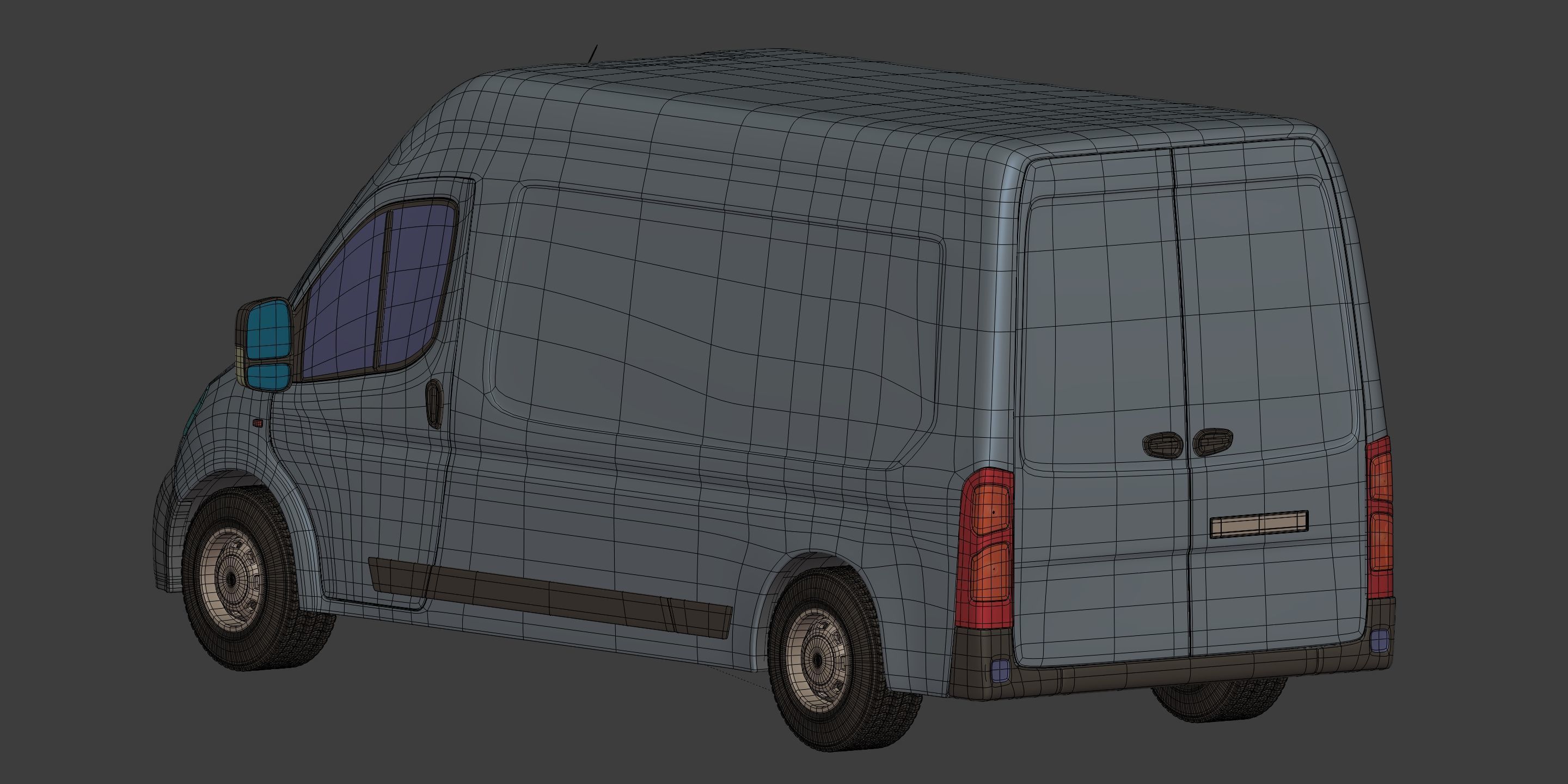 Generic Large Panel Van 3D model_10