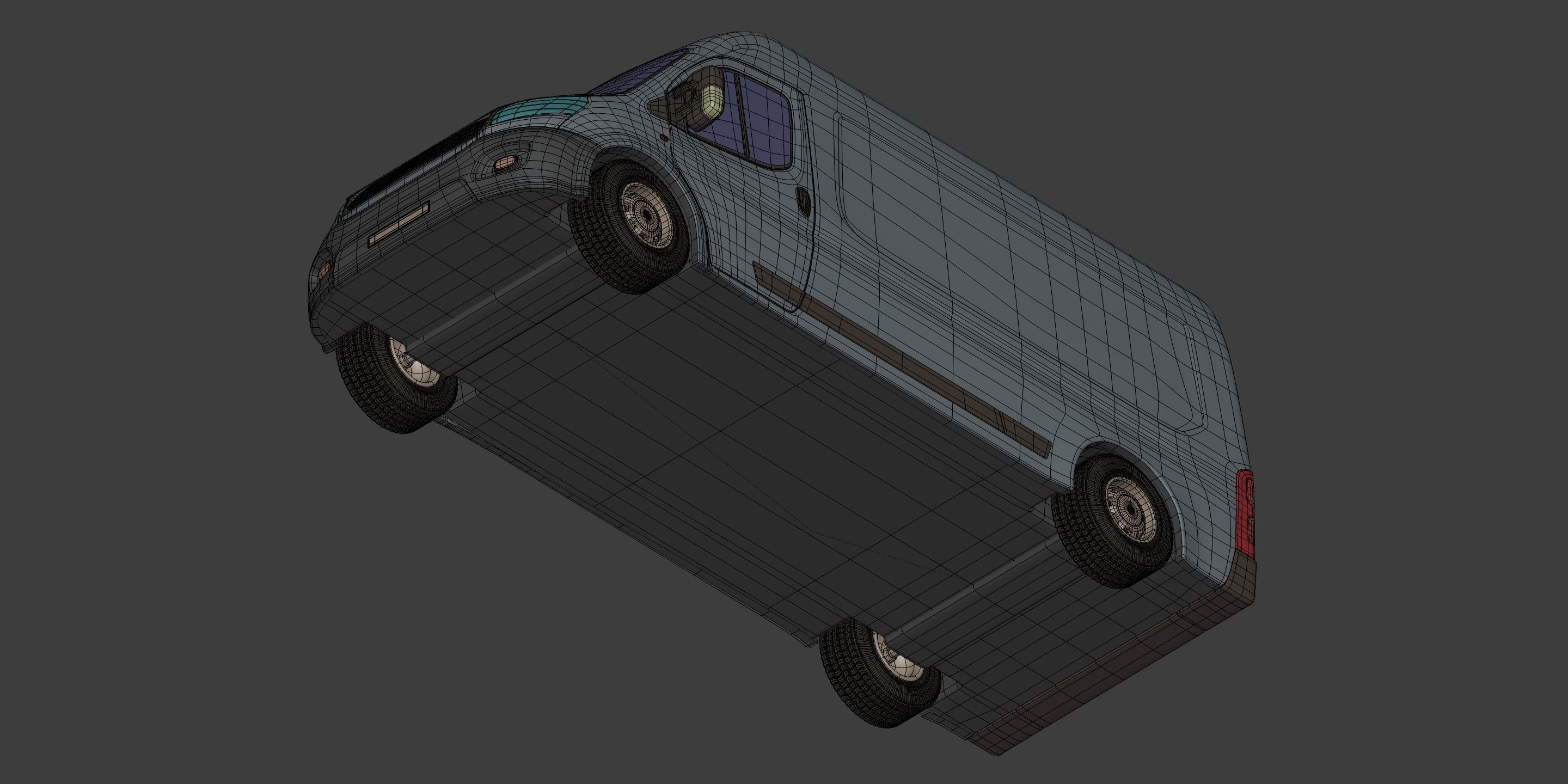Generic Large Panel Van 3D model_16