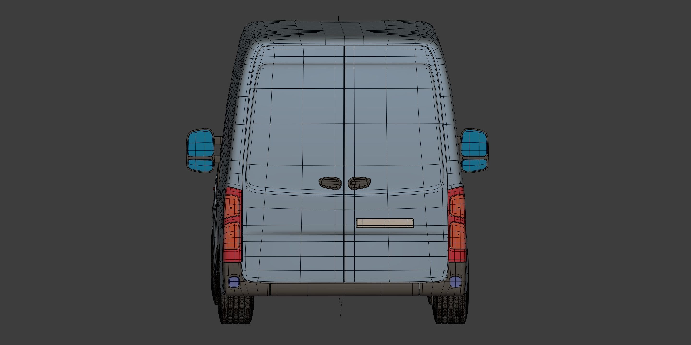 Generic Large Panel Van 3D model_12