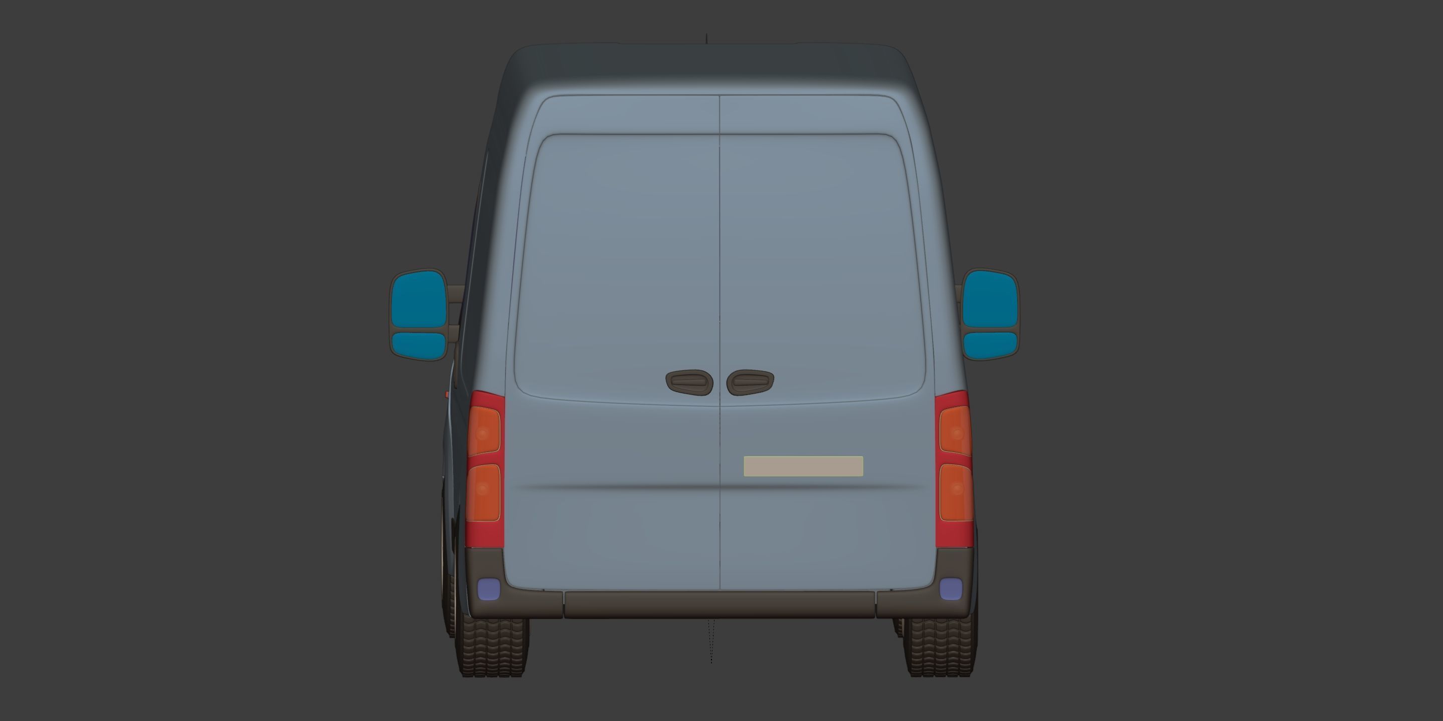 Generic Large Panel Van 3D model_11