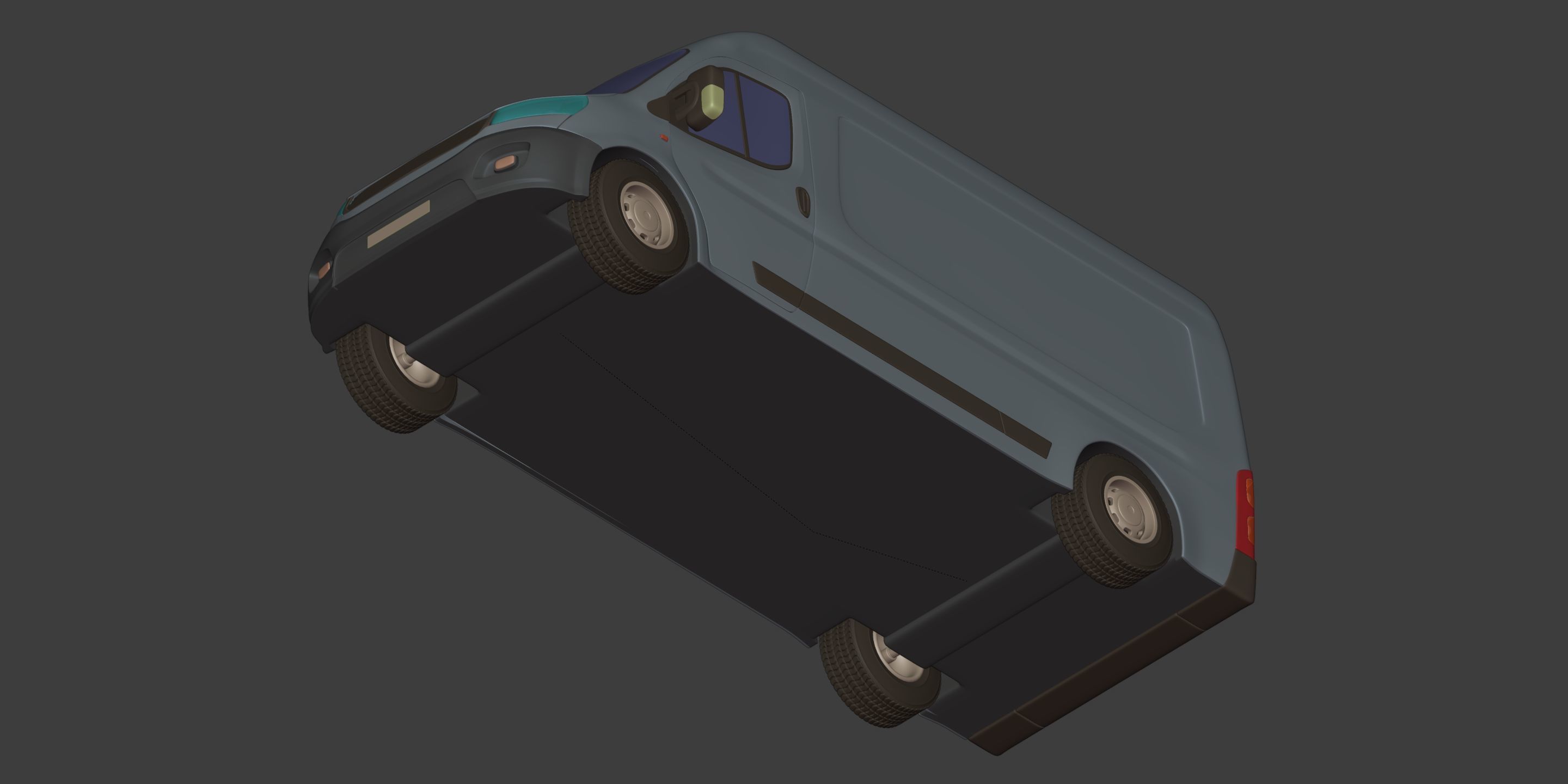 Generic Large Panel Van 3D model_15