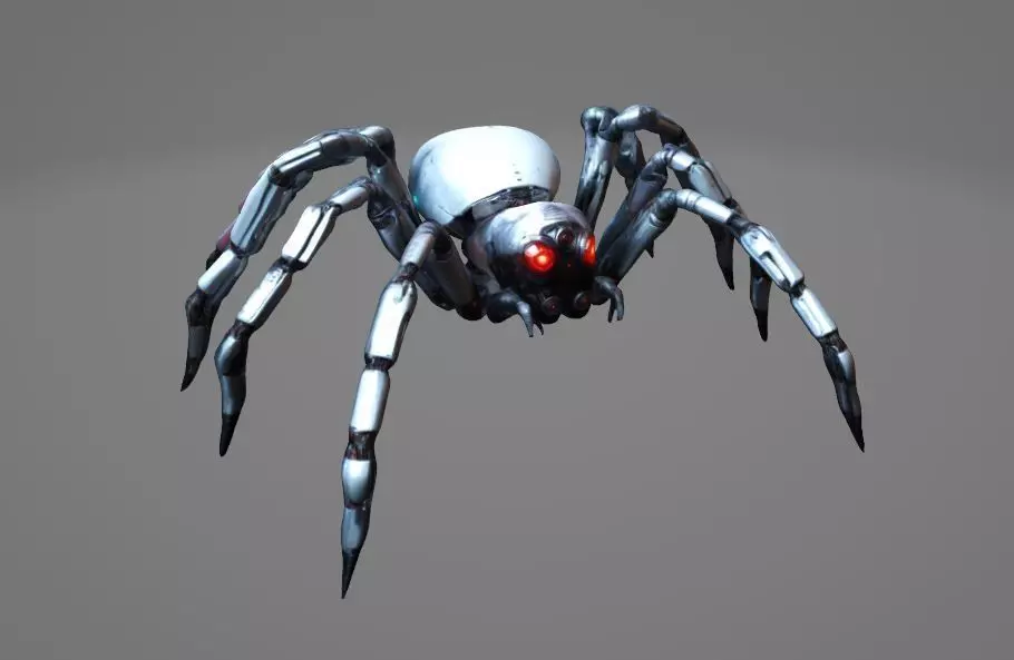 Cyberpunk Robot Spider 3D model_0