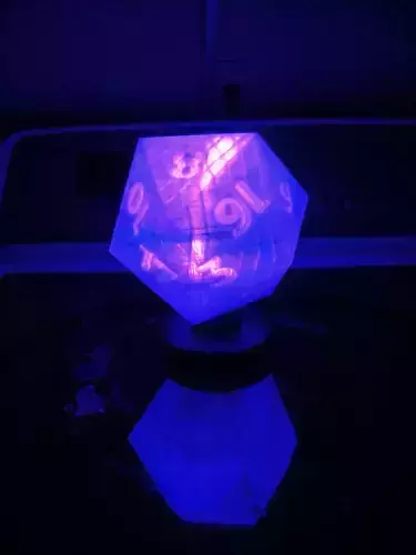 D20 Lamp and stand 3D print model D20 Lamp and stand 3D print model