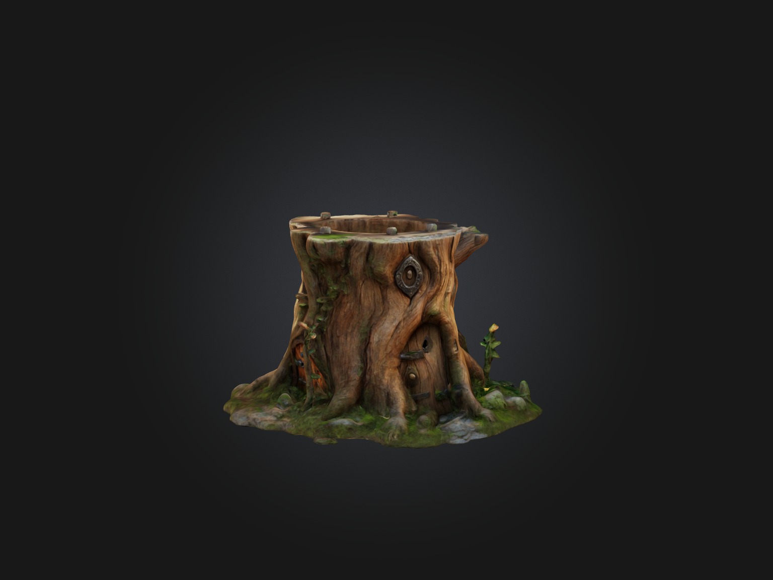 Fairy Tree Door Model 3D model_6