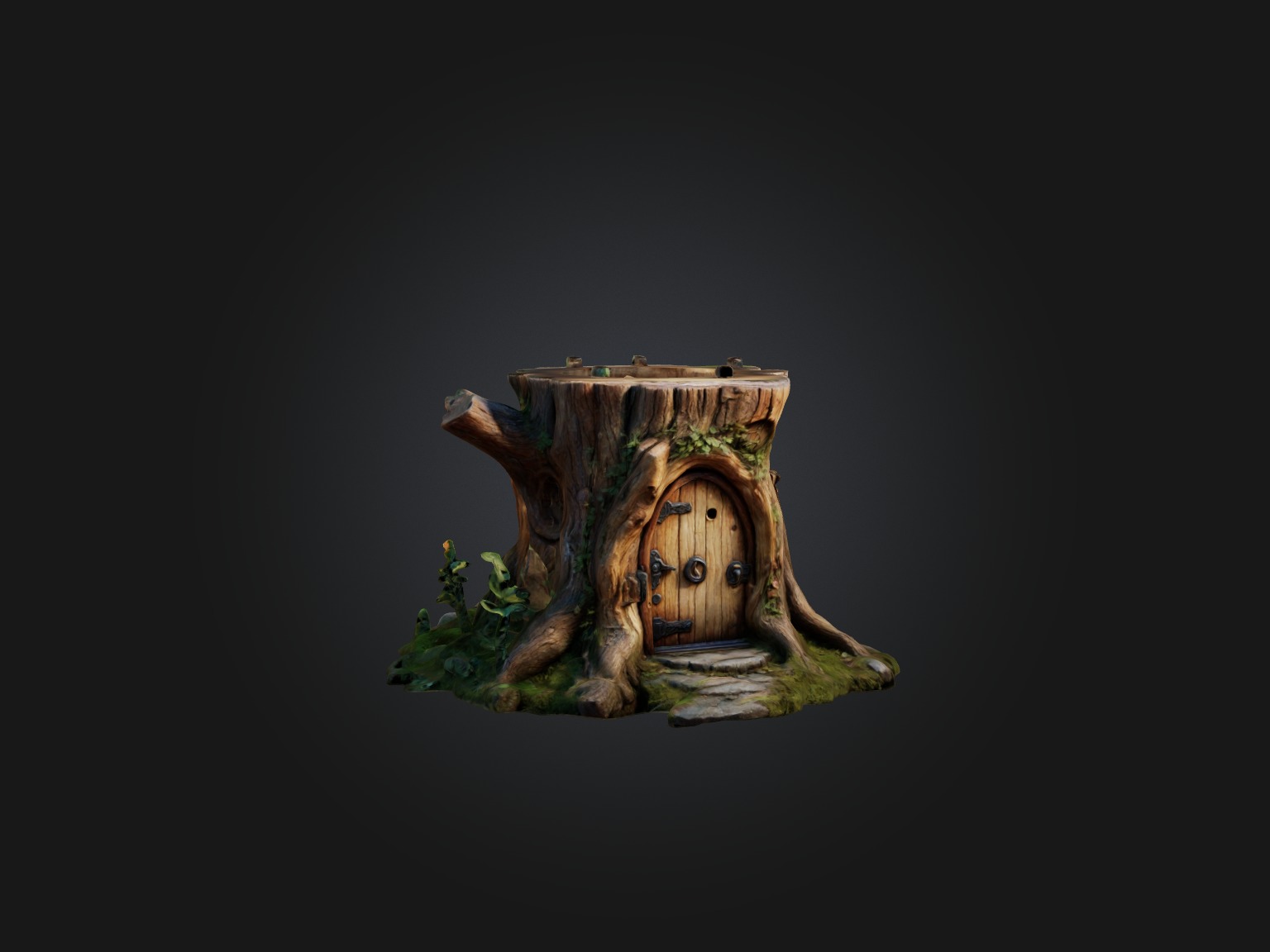 Fairy Tree Door Model 3D model_2