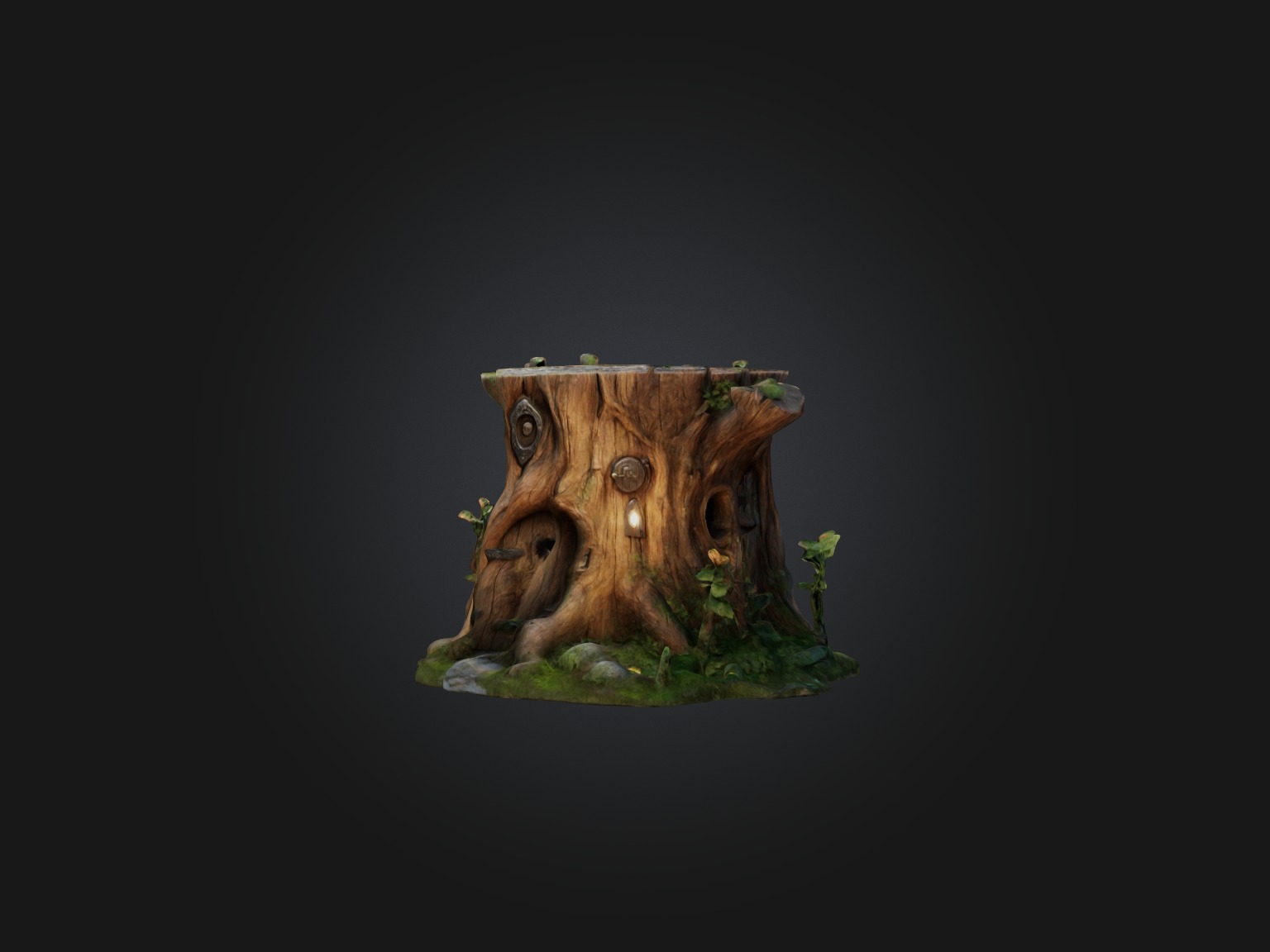 Fairy Tree Door Model 3D model_7