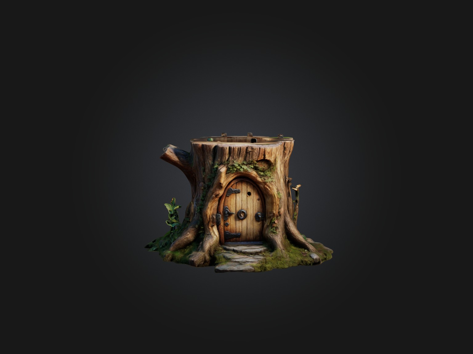 Fairy Tree Door Model 3D model_1