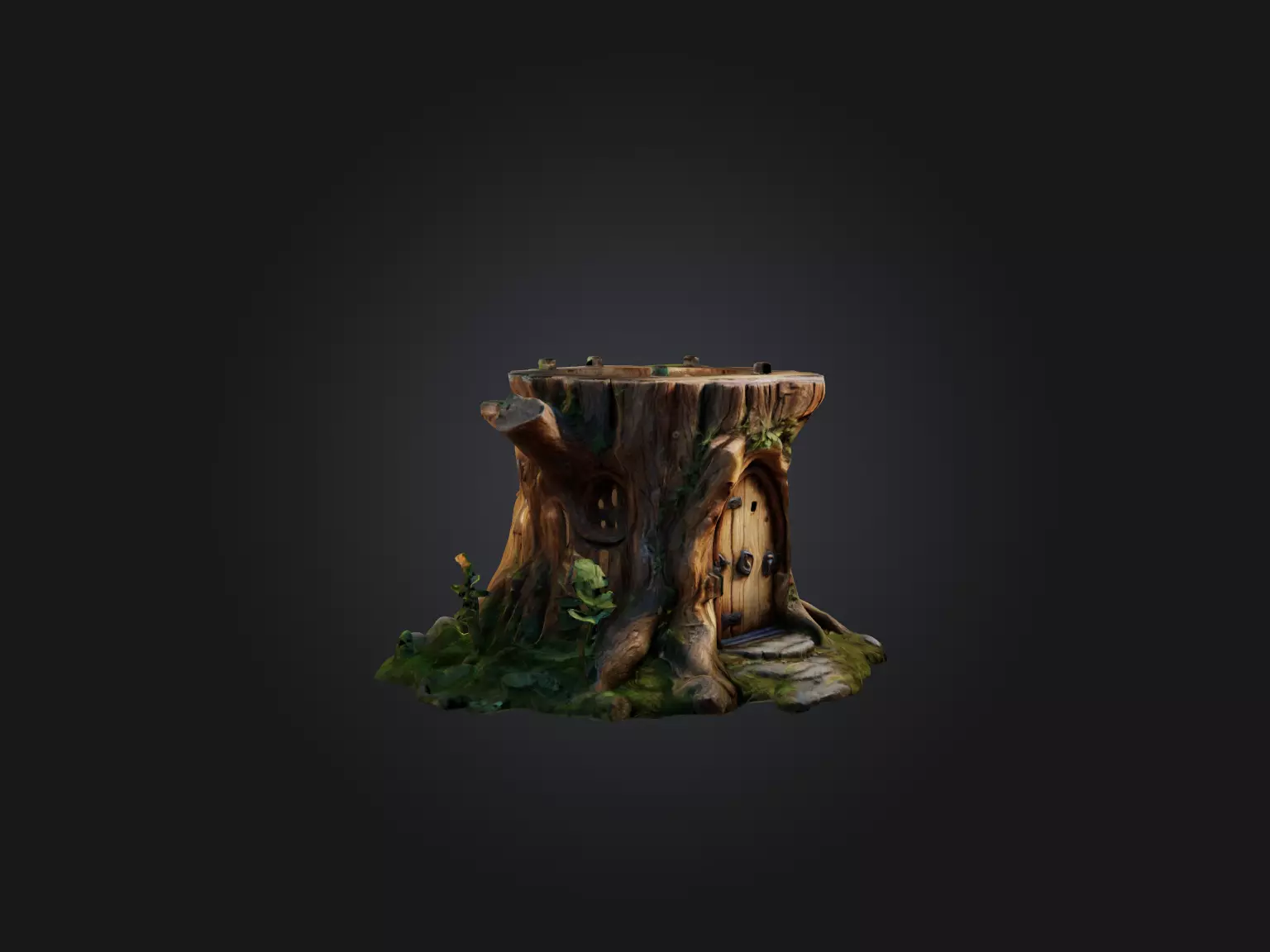 Fairy Tree Door Model 3D model_0