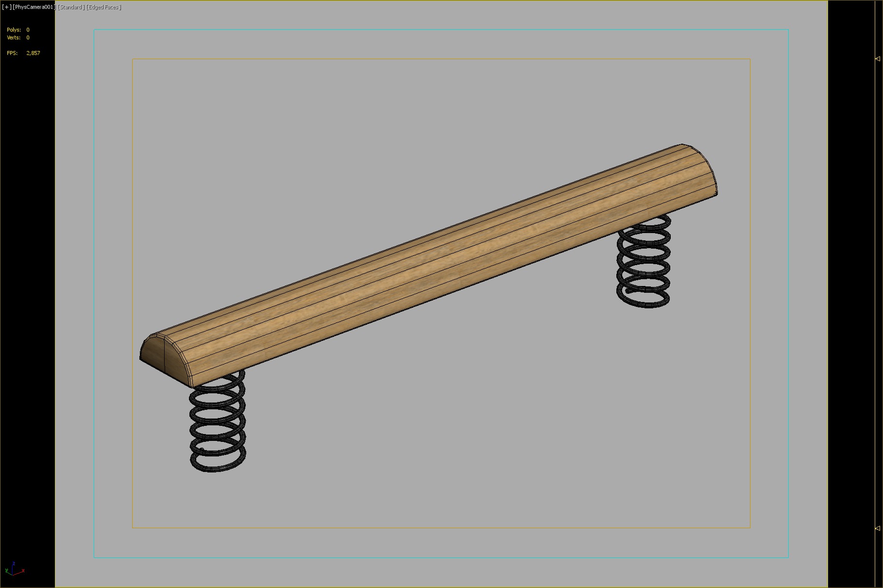 Playful Spring Bench for Parks and Public Spaces 3D model_2