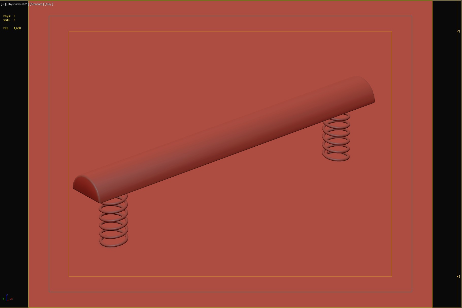 Playful Spring Bench for Parks and Public Spaces 3D model_4