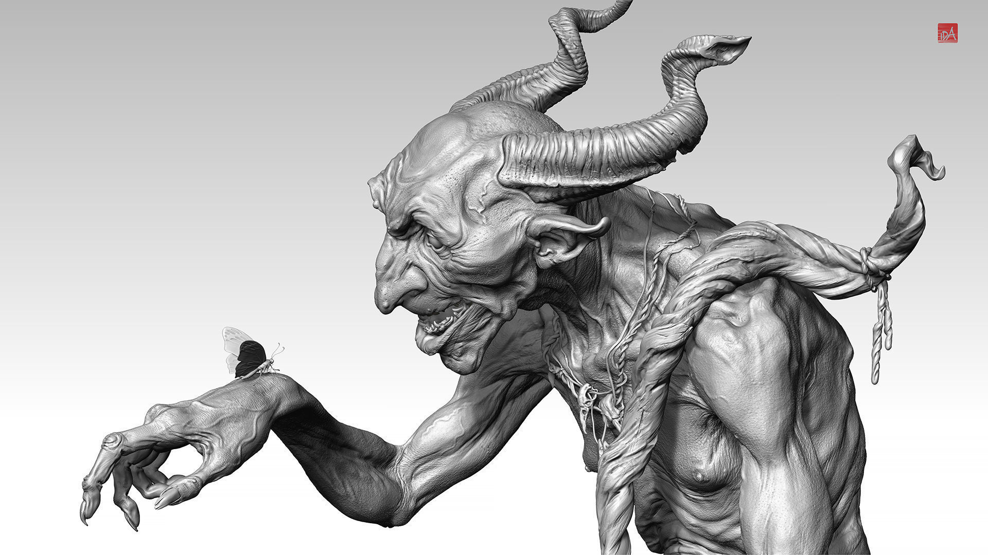 Goblin - 3D Sculpting - High Poly  3D print model_7