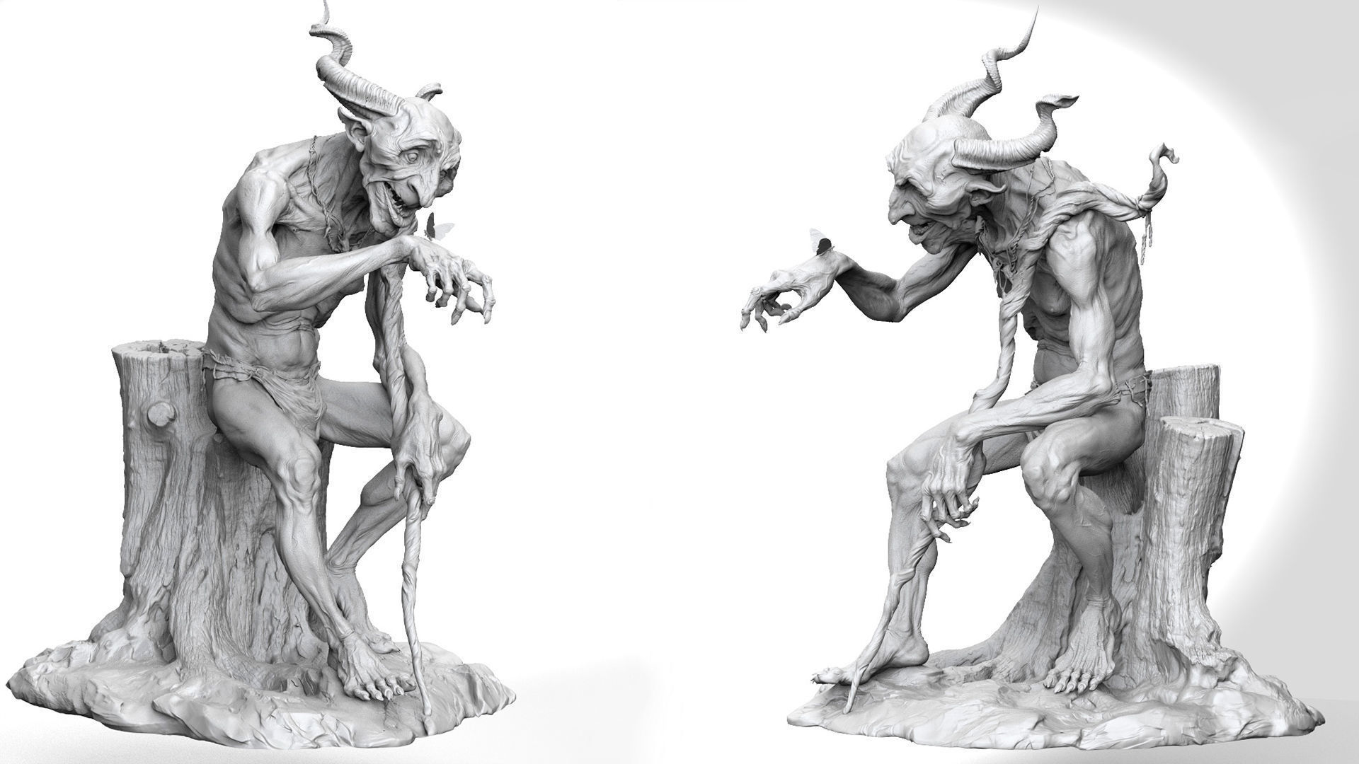 Goblin - 3D Sculpting - High Poly  3D print model_4