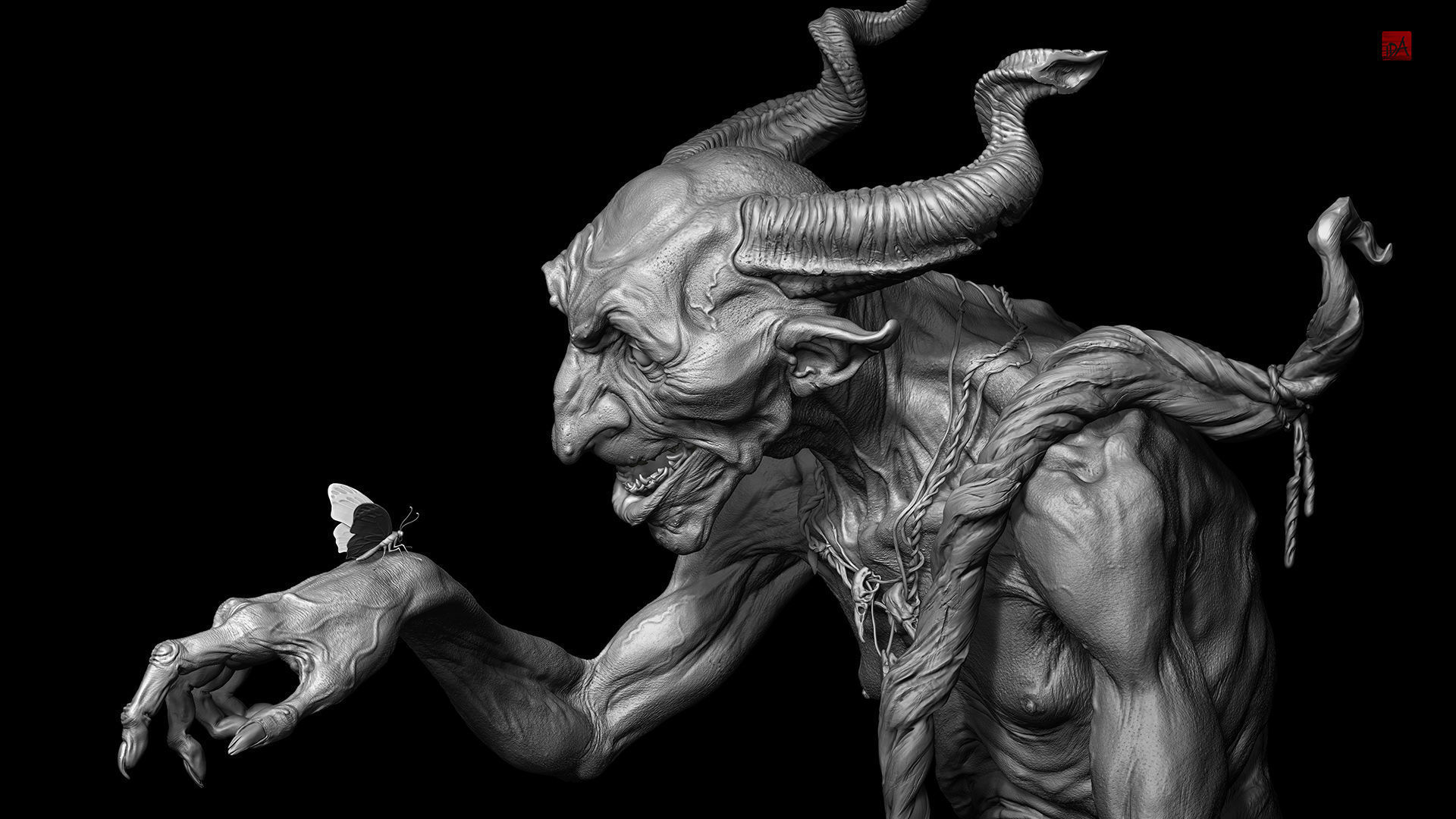 Goblin - 3D Sculpting - High Poly  3D print model_8