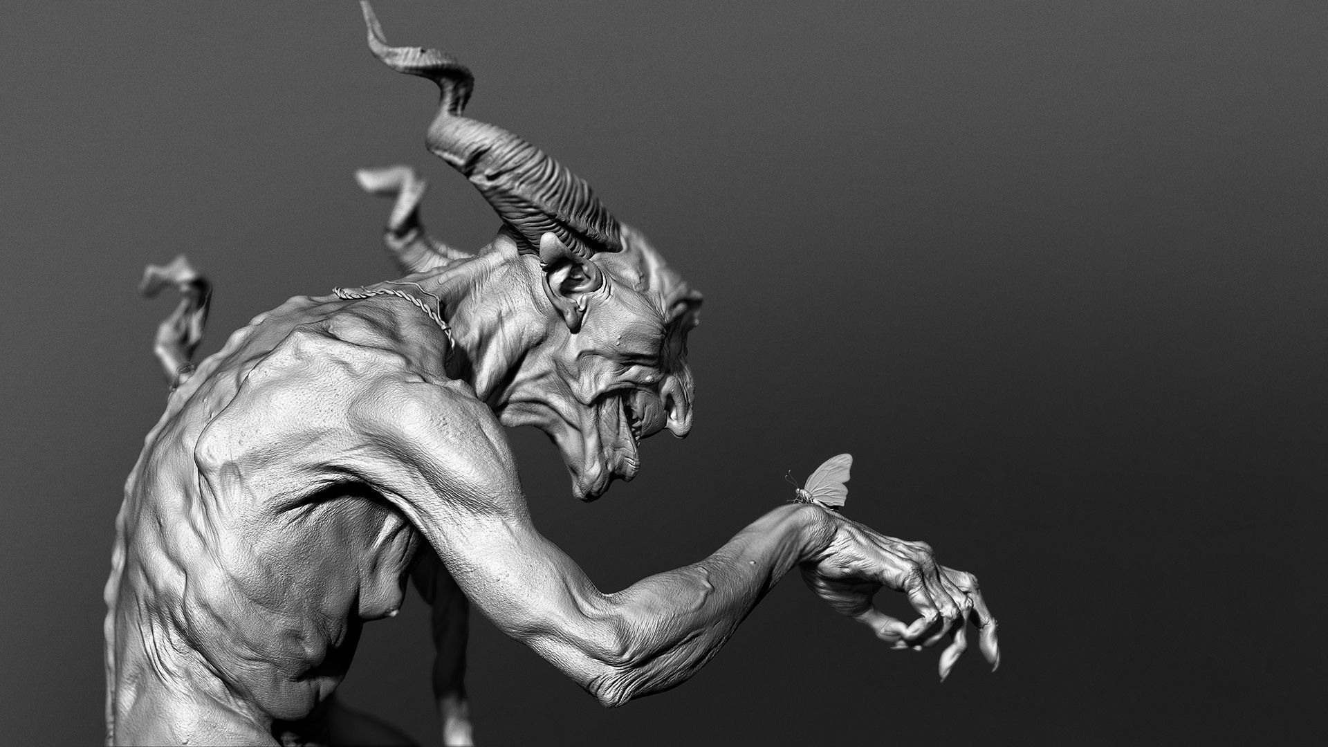 Goblin - 3D Sculpting - High Poly  3D print model_9