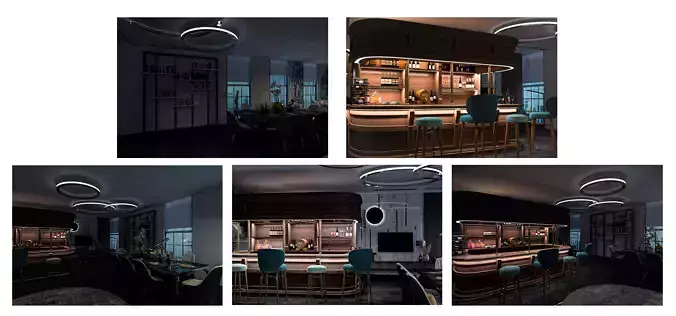  Elevate Your Interior Designs with this Stunning 3D Bar Model