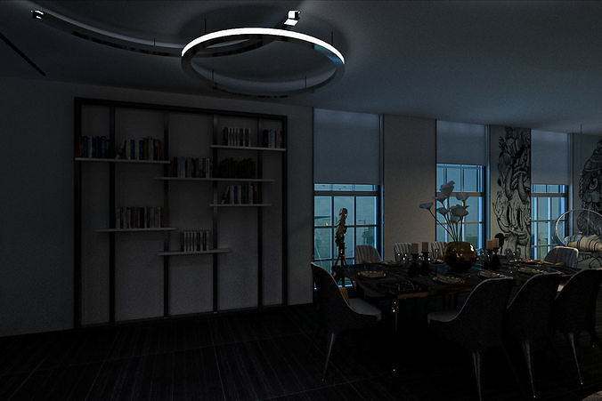 Elevate Your Interior Designs with this Stunning 3D Bar Model 3D model 6