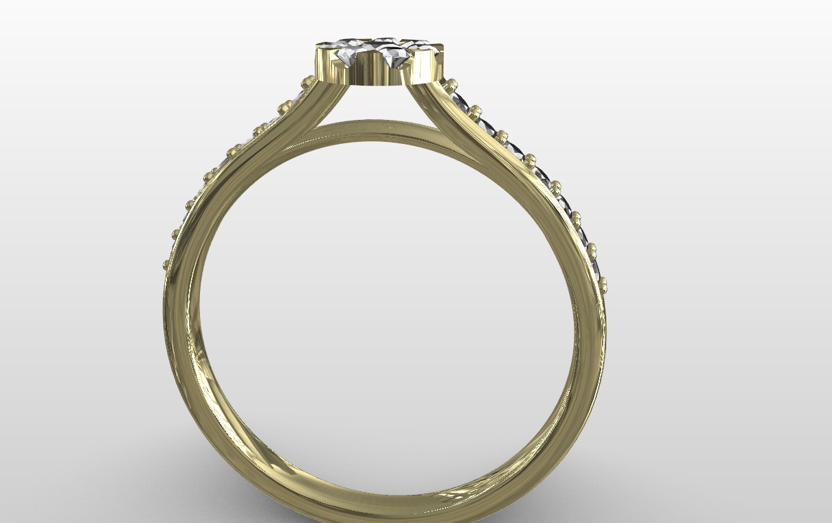 engagement ring 3D print model_4