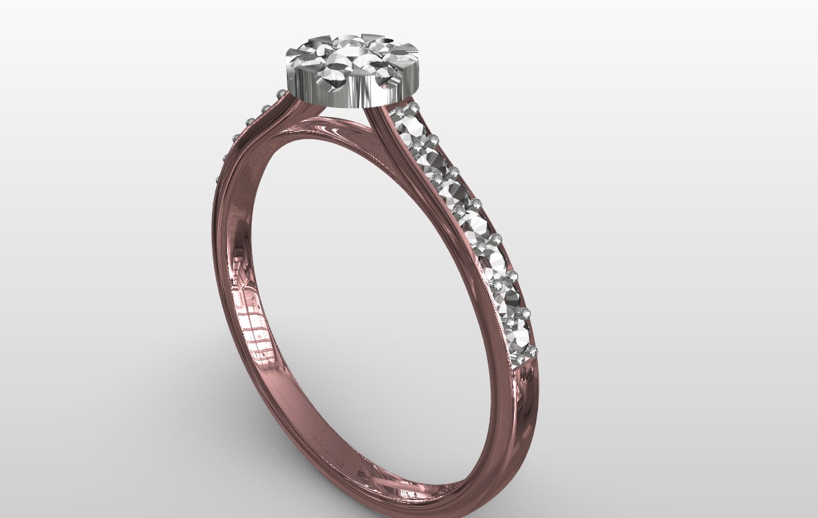 engagement ring 3D print model_5