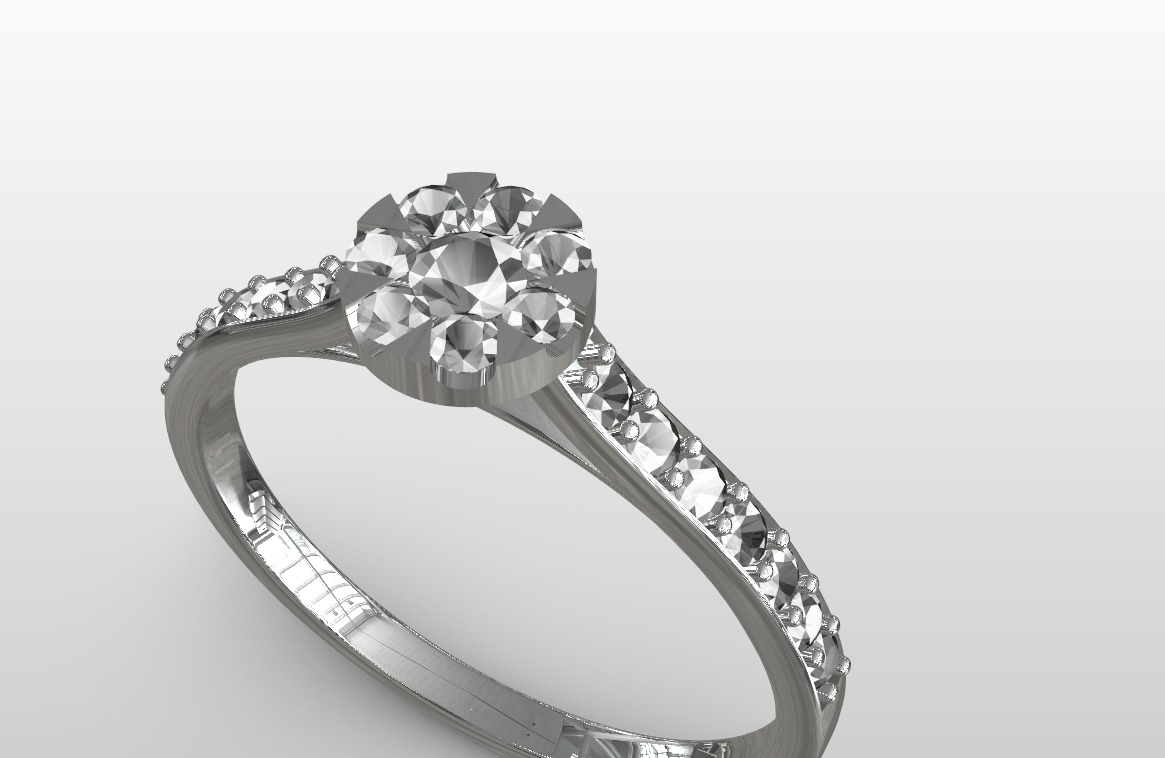 engagement ring 3D print model_1