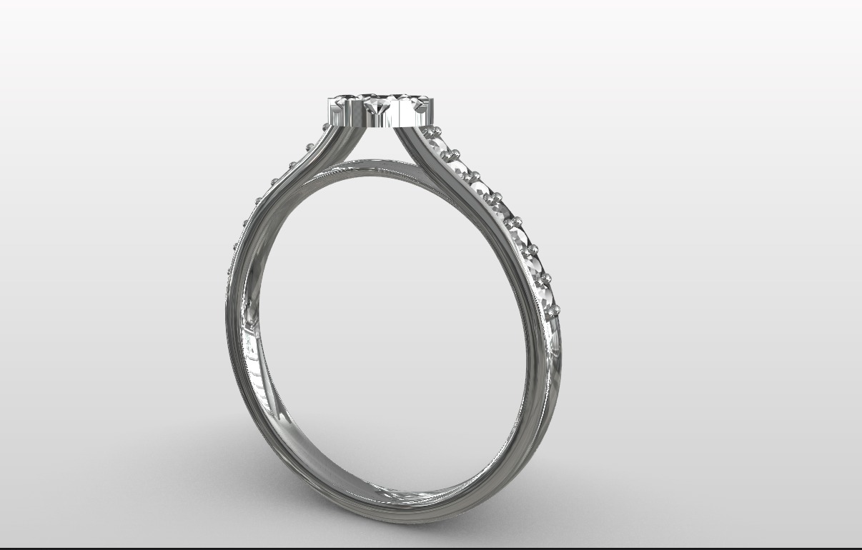 engagement ring 3D print model_7