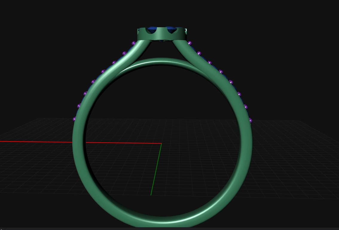 engagement ring 3D print model_10