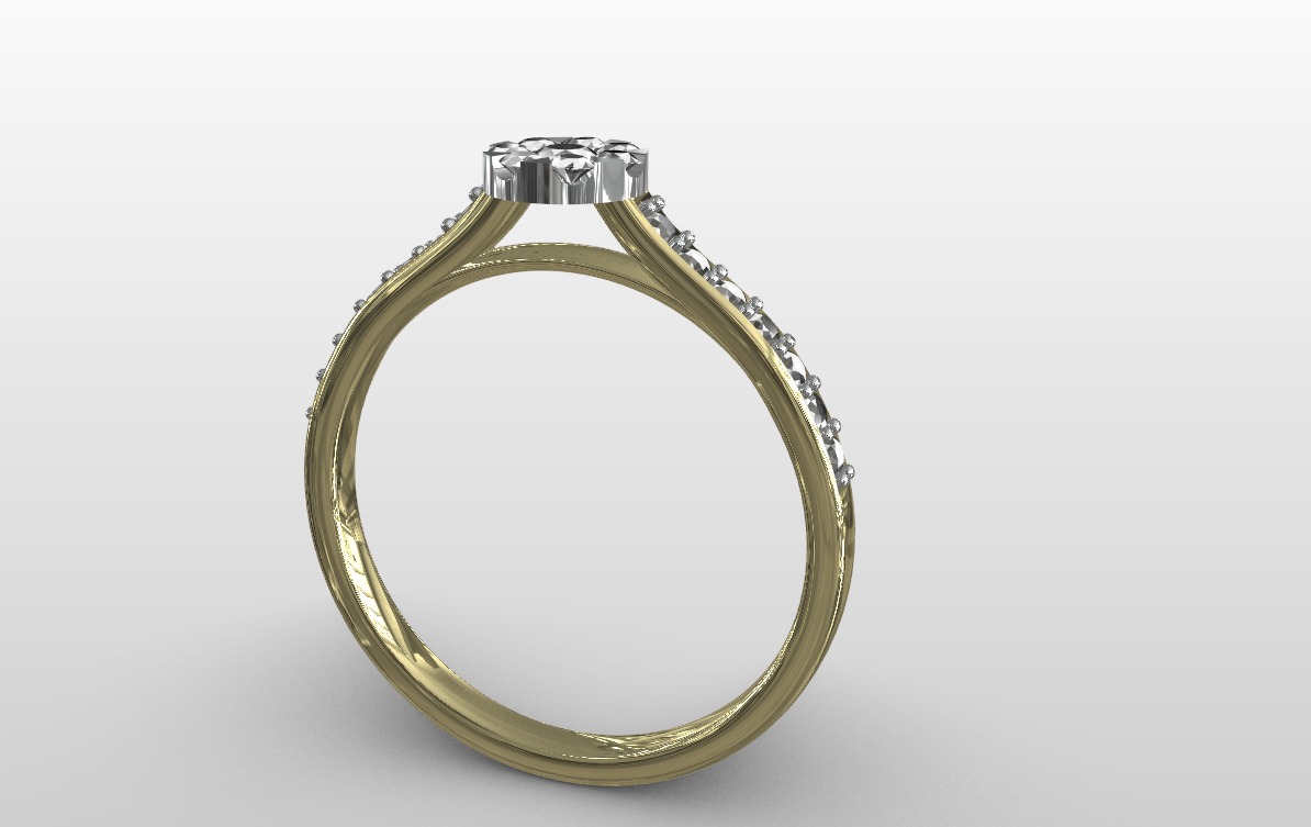 engagement ring 3D print model_2