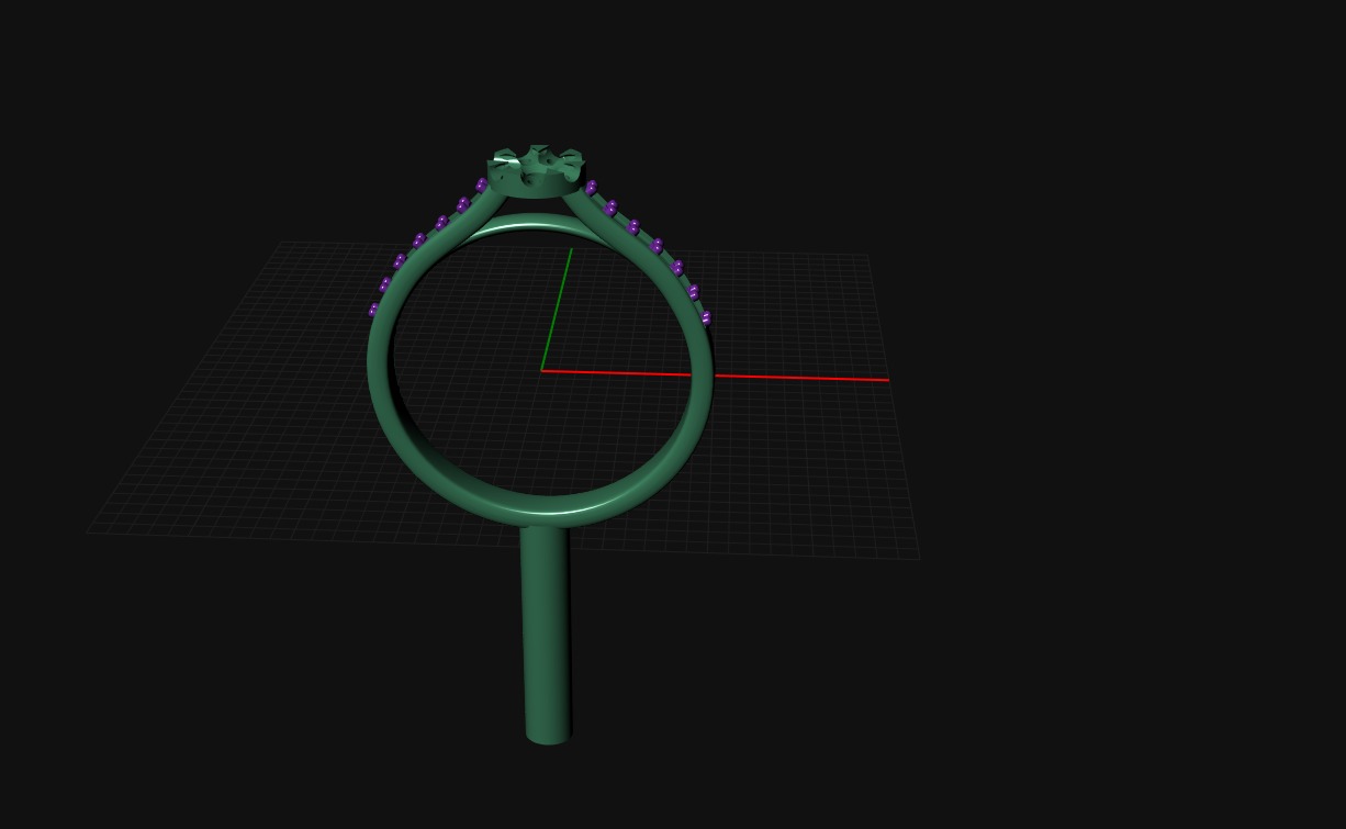 engagement ring 3D print model_8