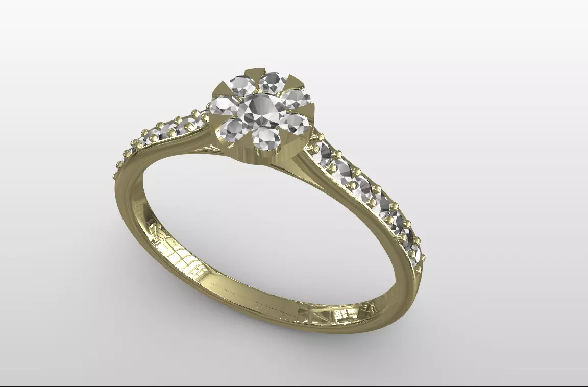 engagement ring 3D print model_0